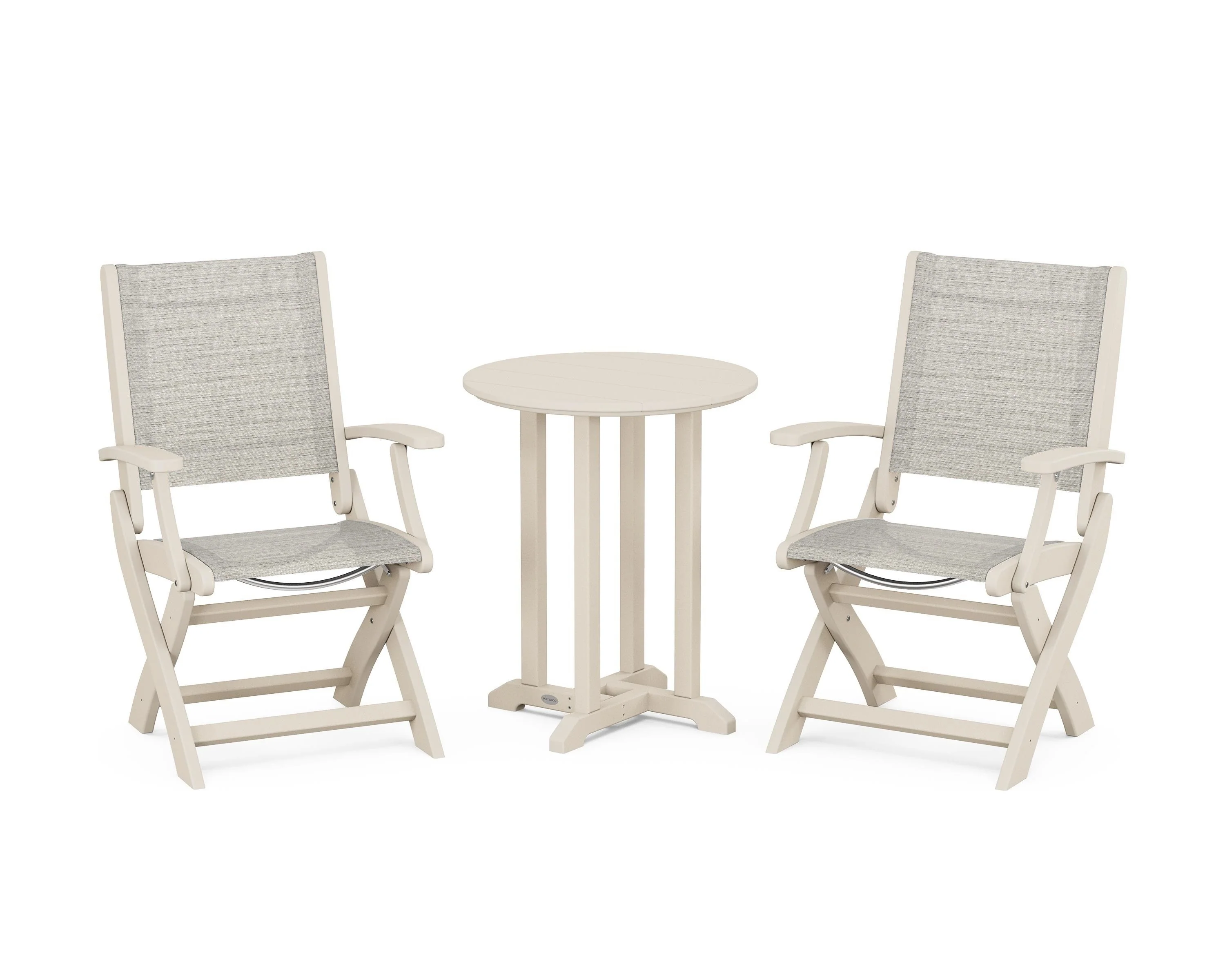 Coastal Folding 3-Piece Round Bistro Dining Set - Image 41