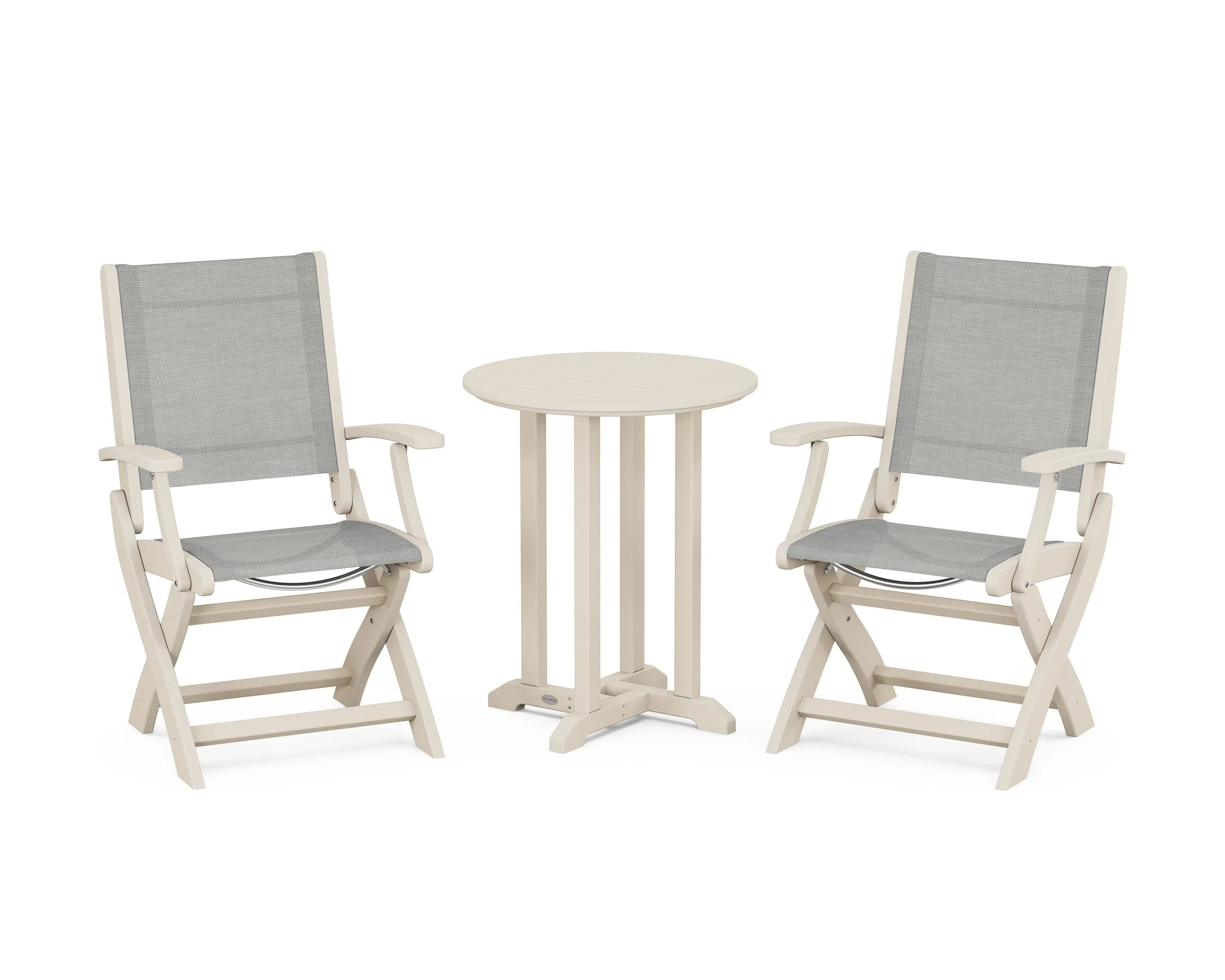 Coastal Folding 3-Piece Round Bistro Dining Set - Image 42
