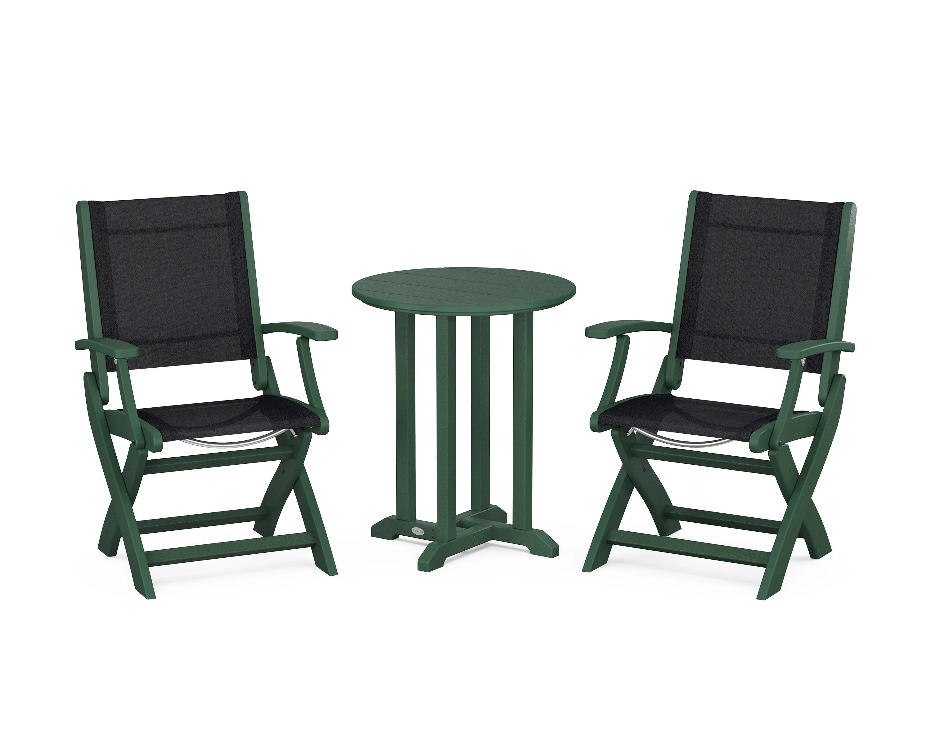 Coastal Folding 3-Piece Round Bistro Dining Set - Image 53