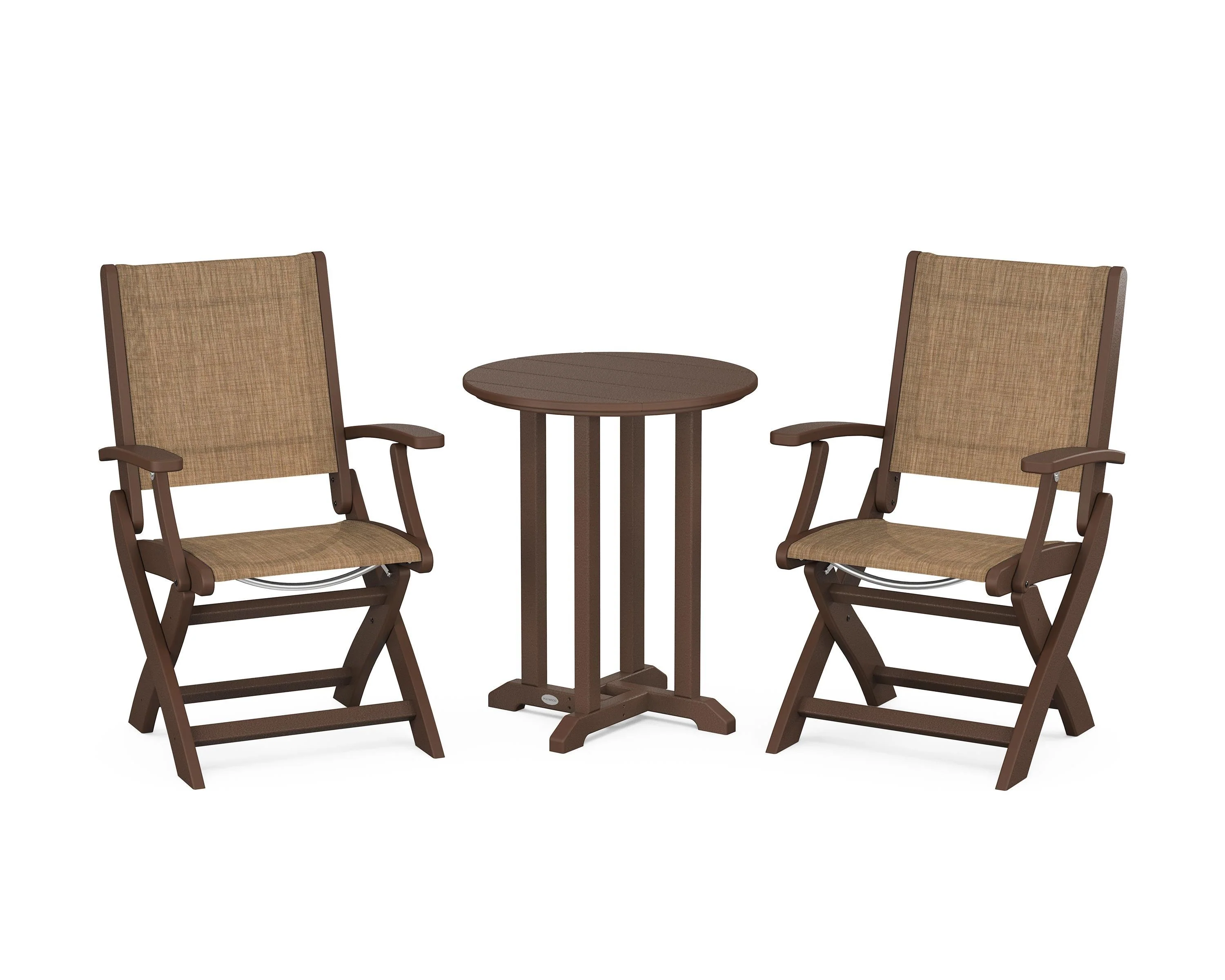 Coastal Folding 3-Piece Round Bistro Dining Set - Image 56