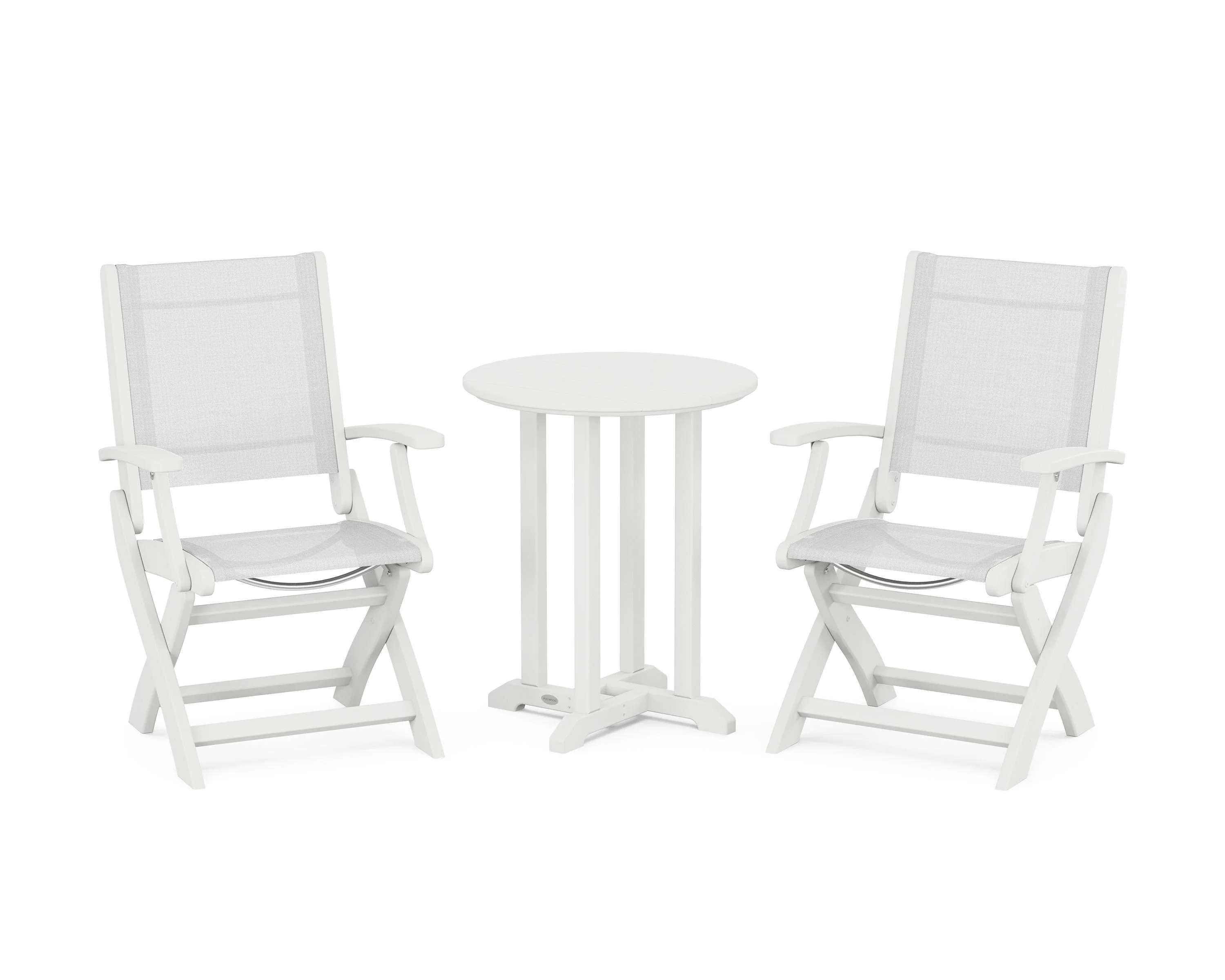 Coastal Folding 3-Piece Round Bistro Dining Set - Image 57