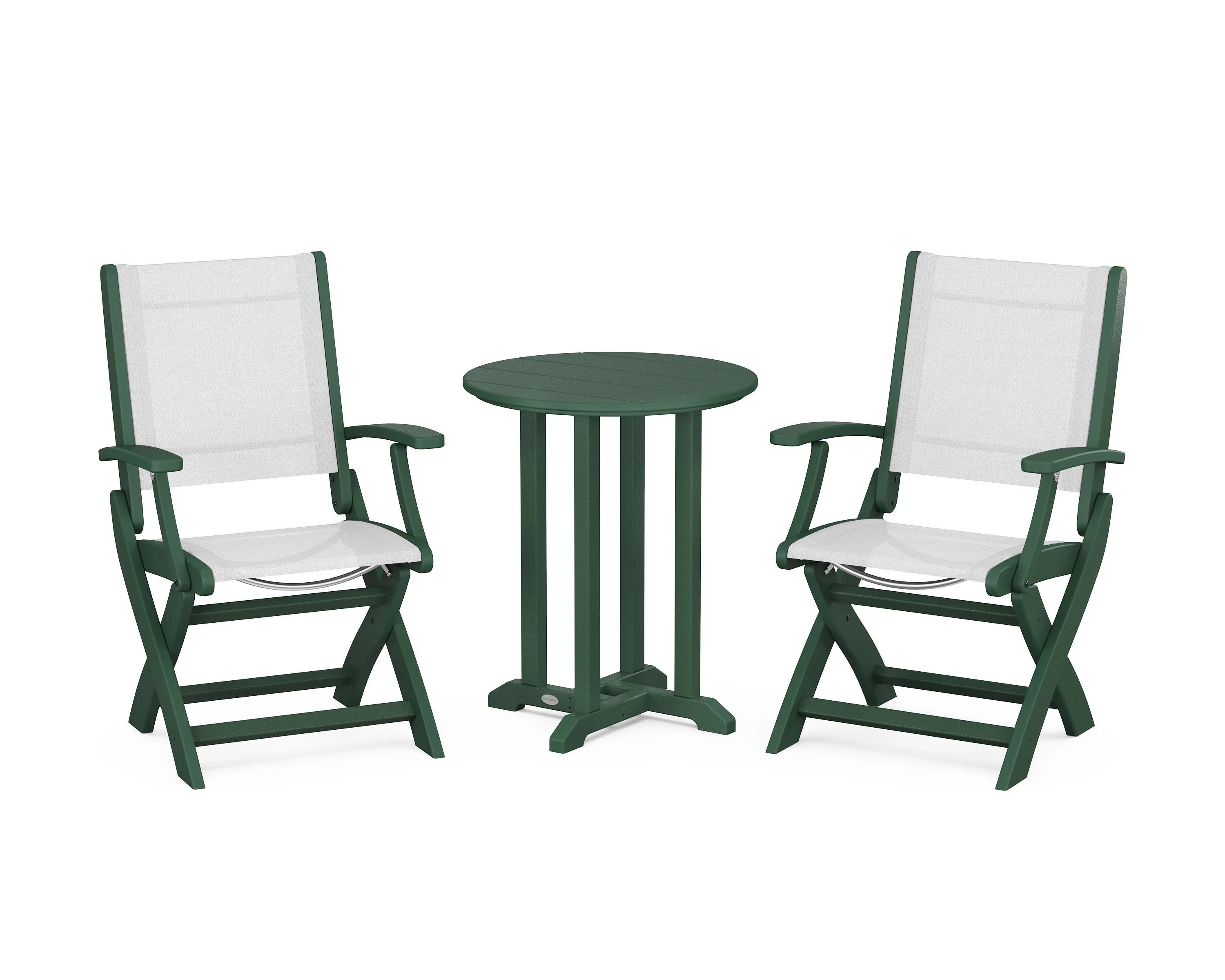 Coastal Folding 3-Piece Round Bistro Dining Set - Image 59