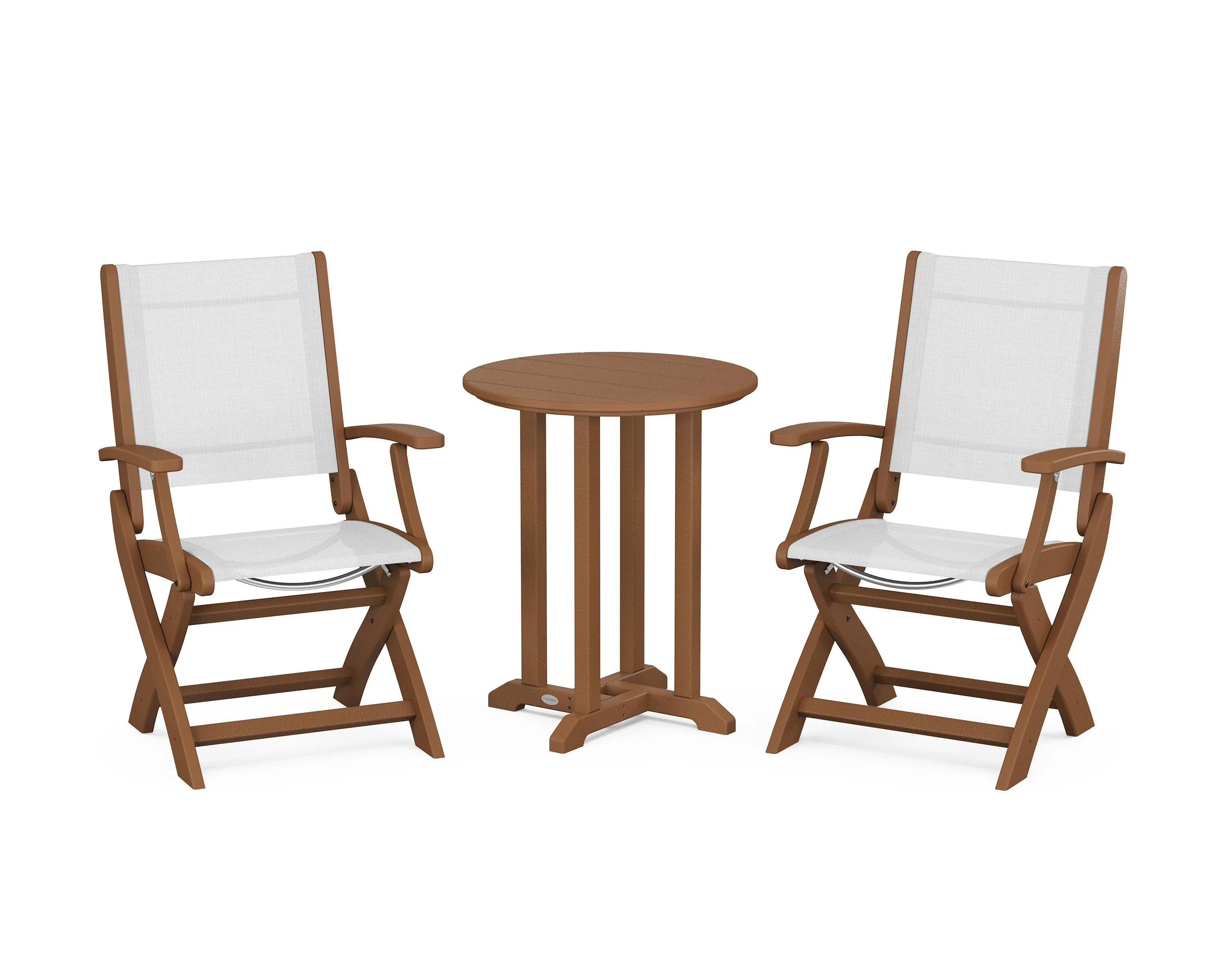 Coastal Folding 3-Piece Round Bistro Dining Set - Image 60