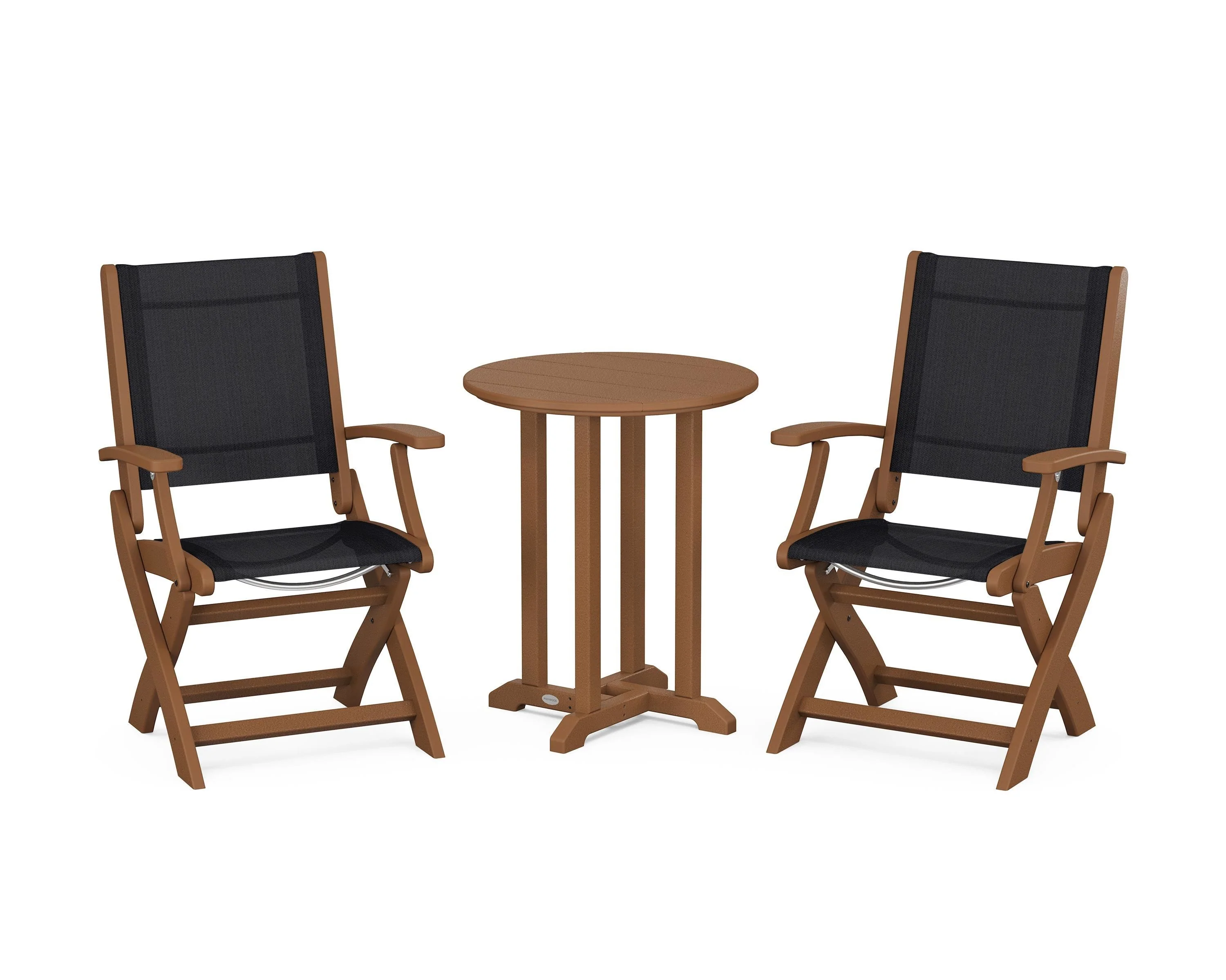 Coastal Folding 3-Piece Round Bistro Dining Set - Image 62