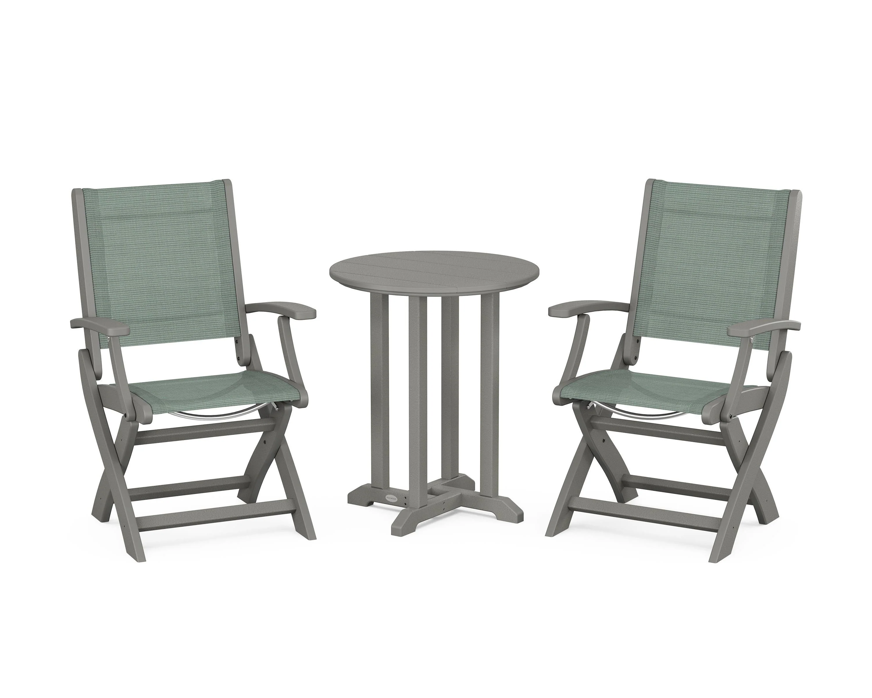 Coastal Folding 3-Piece Round Bistro Dining Set - Image 72
