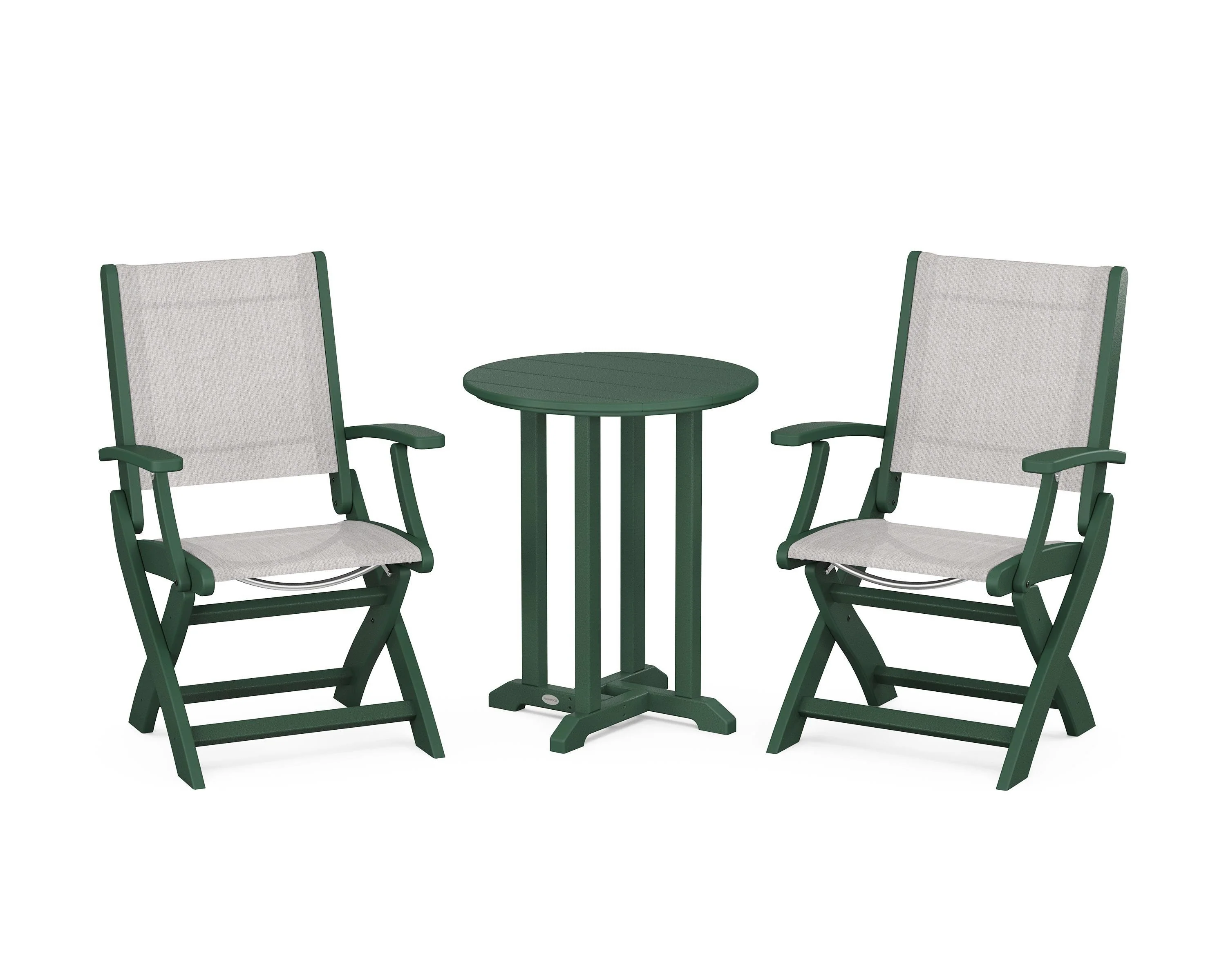 Coastal Folding 3-Piece Round Bistro Dining Set - Image 74