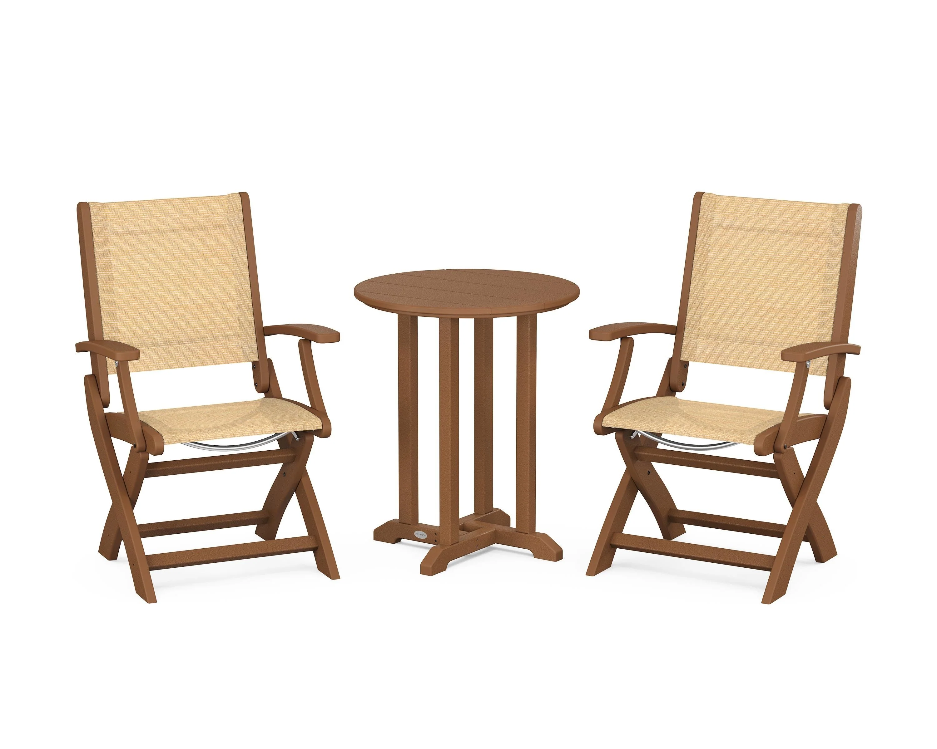 Coastal Folding 3-Piece Round Bistro Dining Set - Image 77