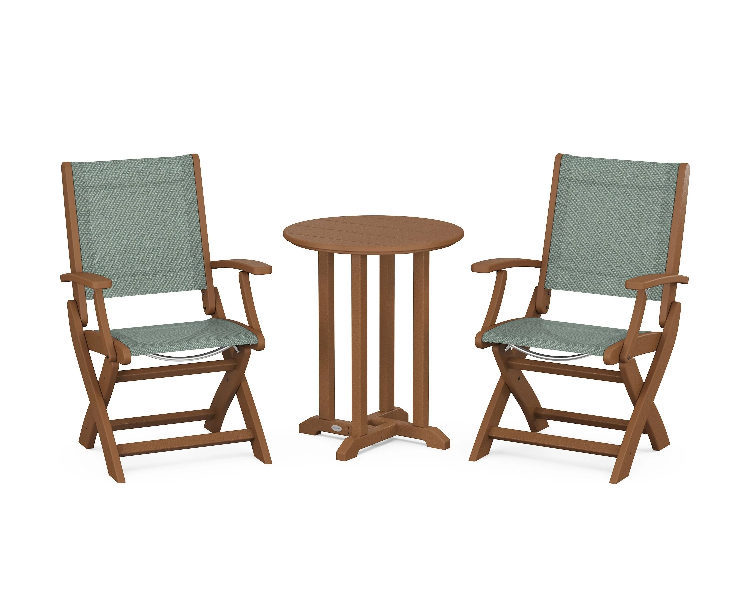 Coastal Folding 3-Piece Round Bistro Dining Set - Image 84
