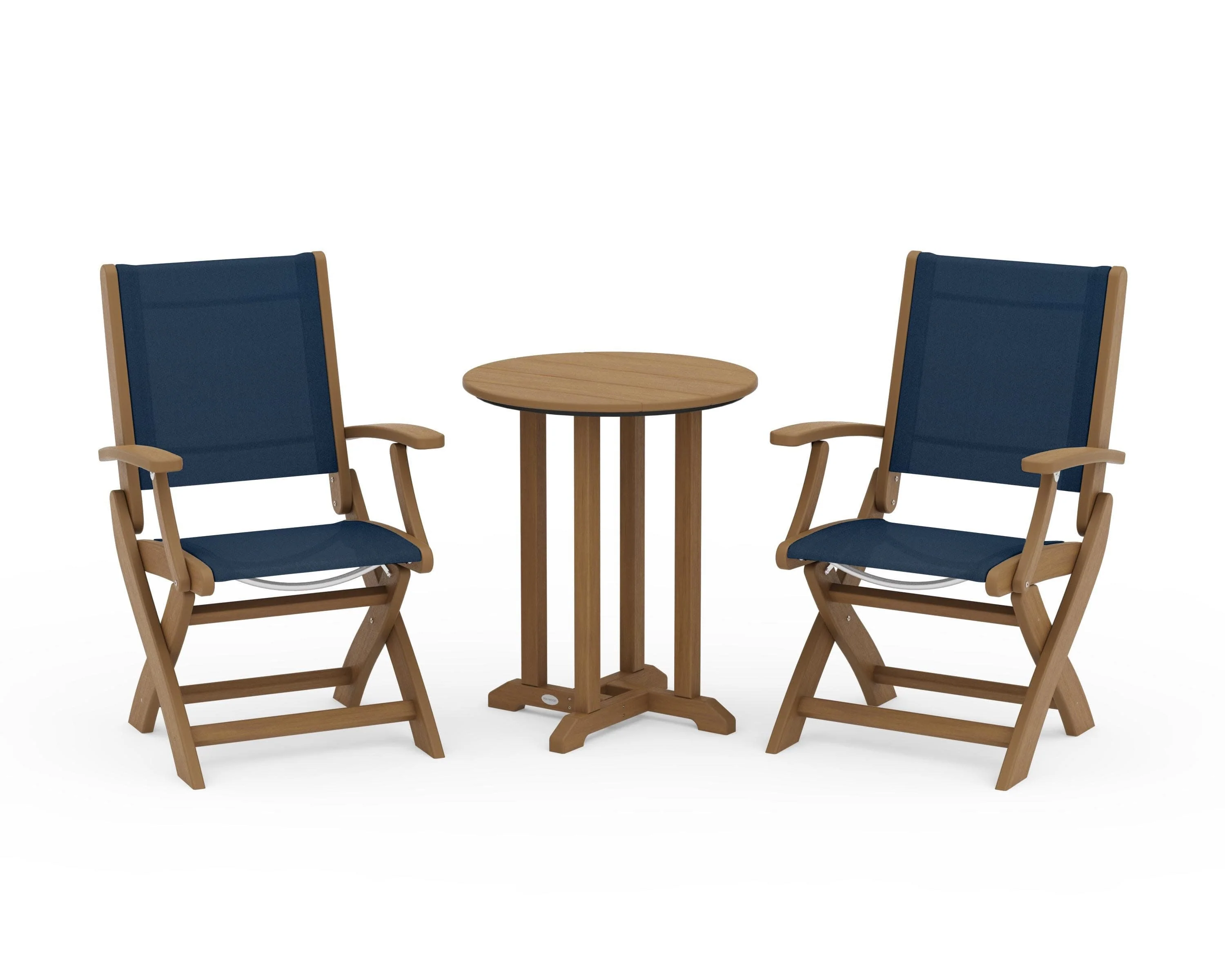 Coastal Folding 3-Piece Round Bistro Dining Set - Image 89
