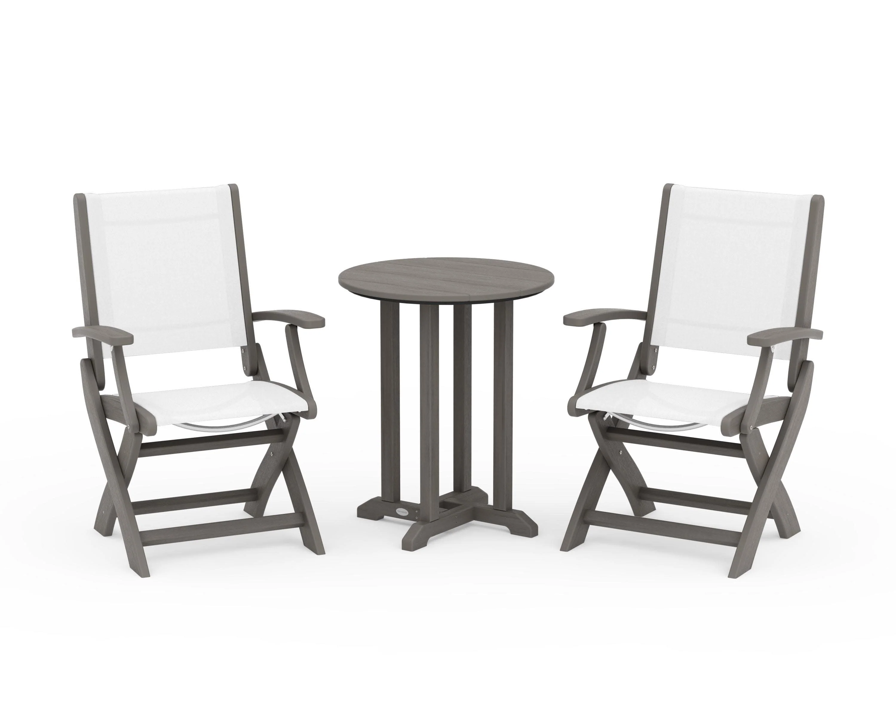 Coastal Folding 3-Piece Round Bistro Dining Set - Image 94