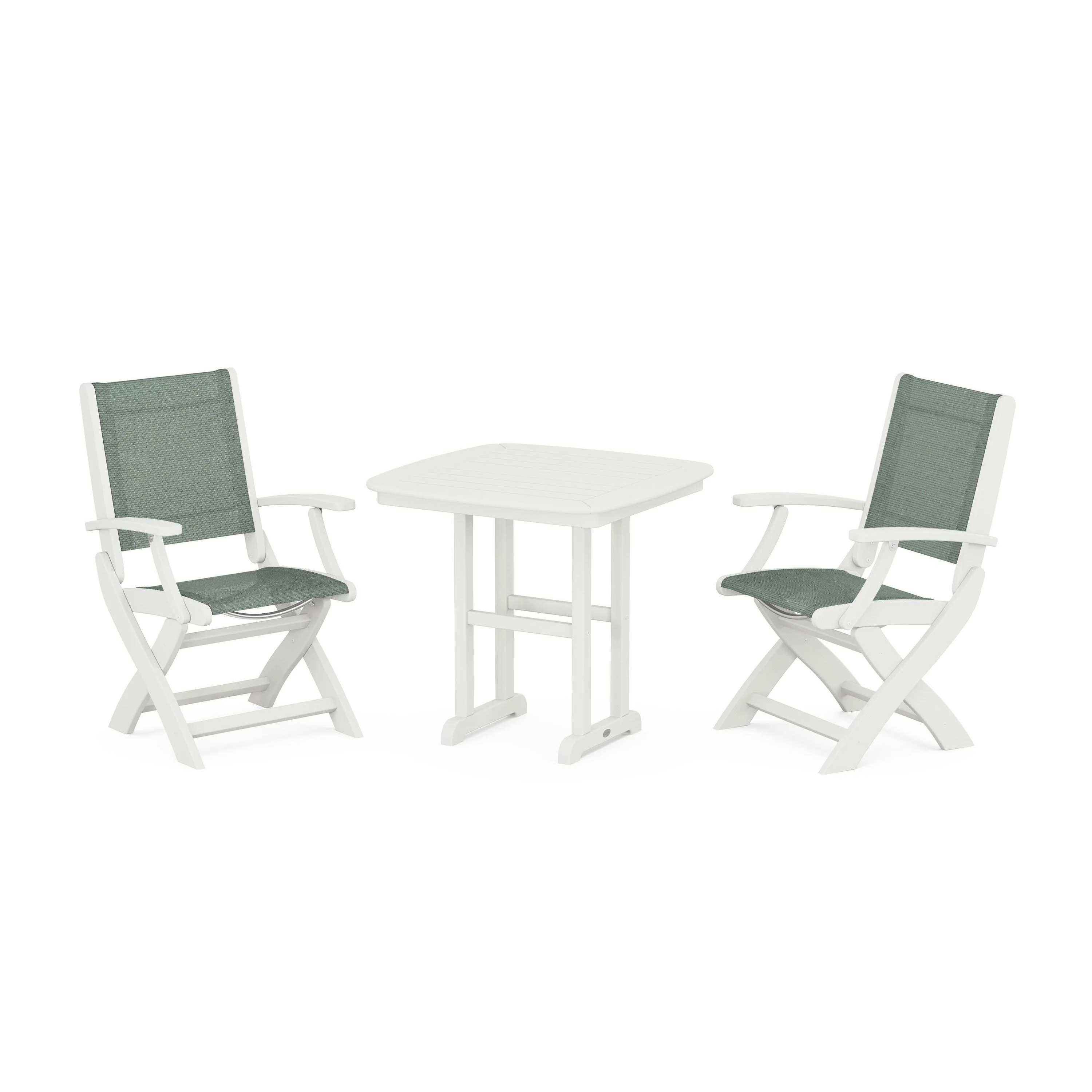 Coastal Folding Chair 3-Piece Dining Set - Image 8
