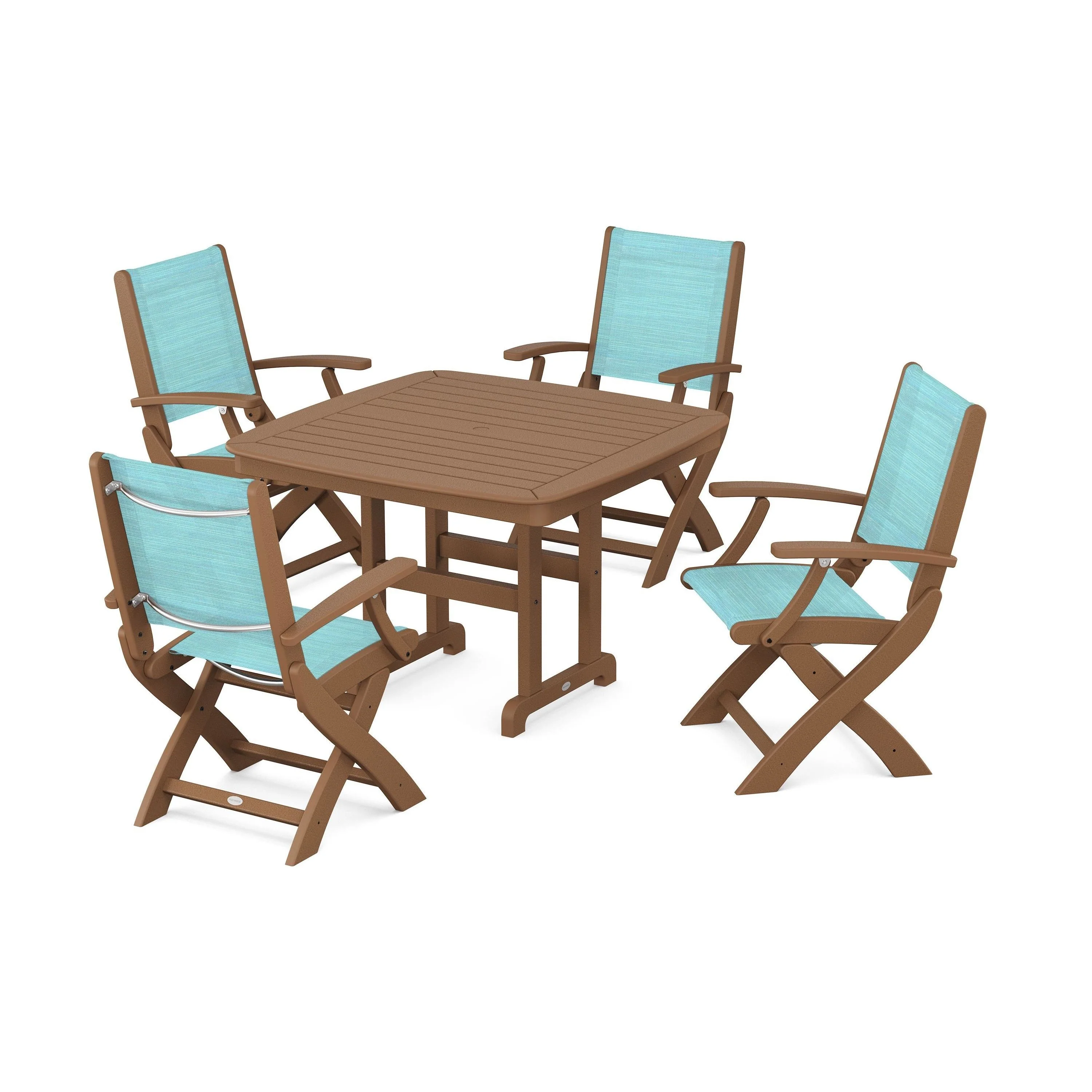 Coastal Folding Chair 5-Piece Dining Set - Image 102
