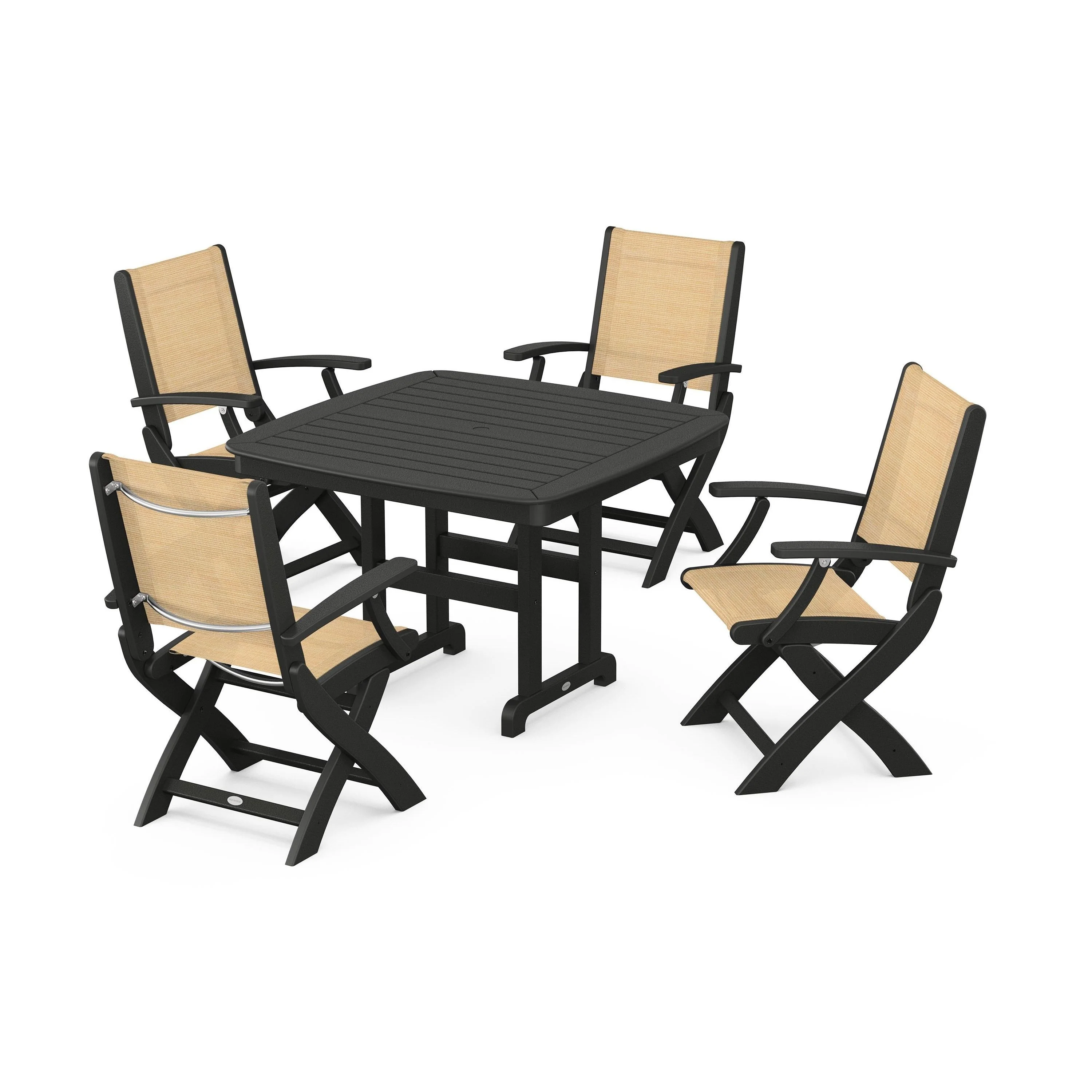 Coastal Folding Chair 5-Piece Dining Set - Image 105