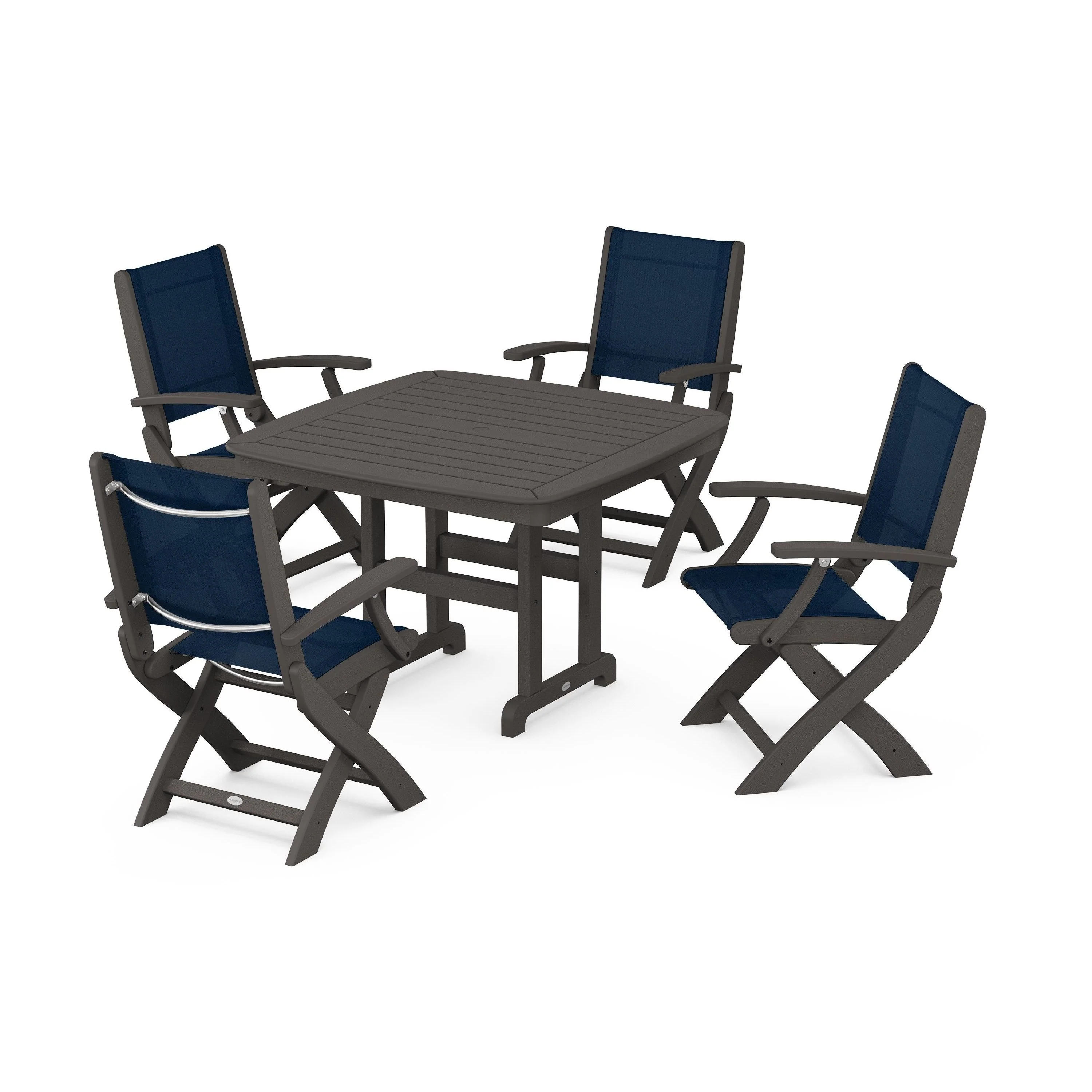 Coastal Folding Chair 5-Piece Dining Set - Image 106