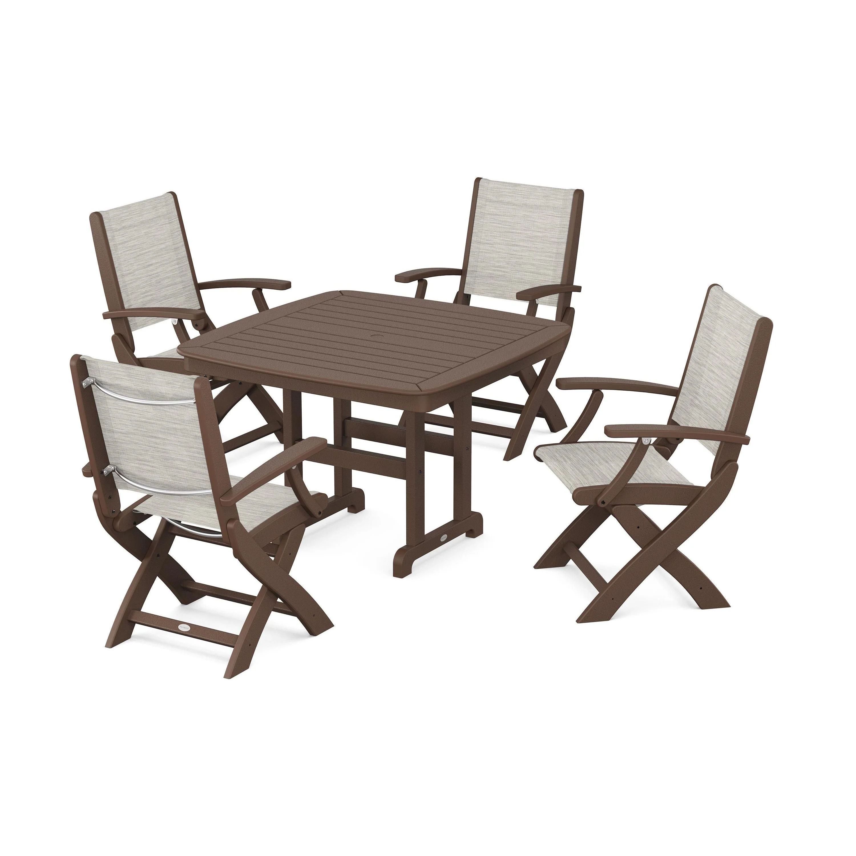 Coastal Folding Chair 5-Piece Dining Set - Image 107