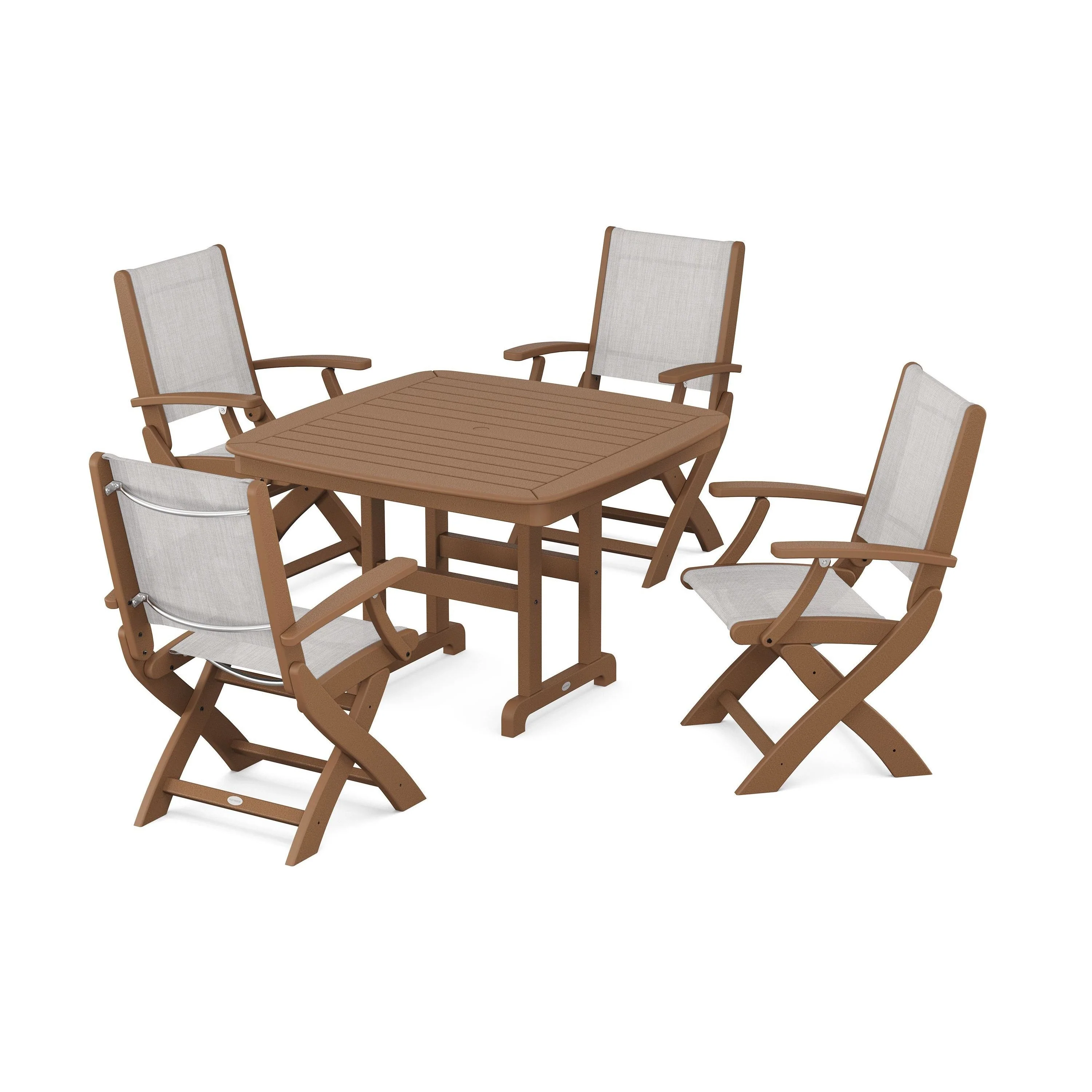 Coastal Folding Chair 5-Piece Dining Set - Image 108