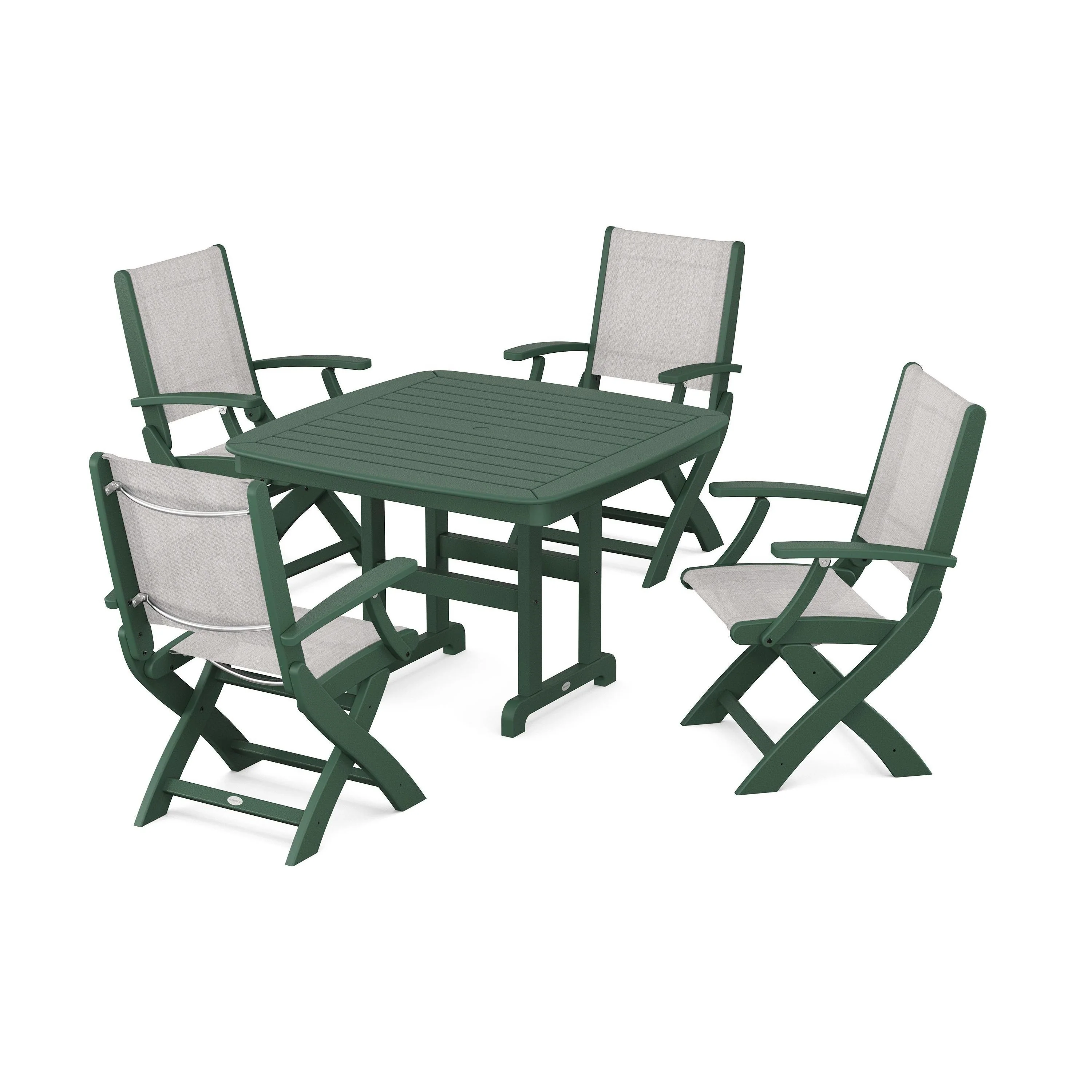 Coastal Folding Chair 5-Piece Dining Set - Image 110