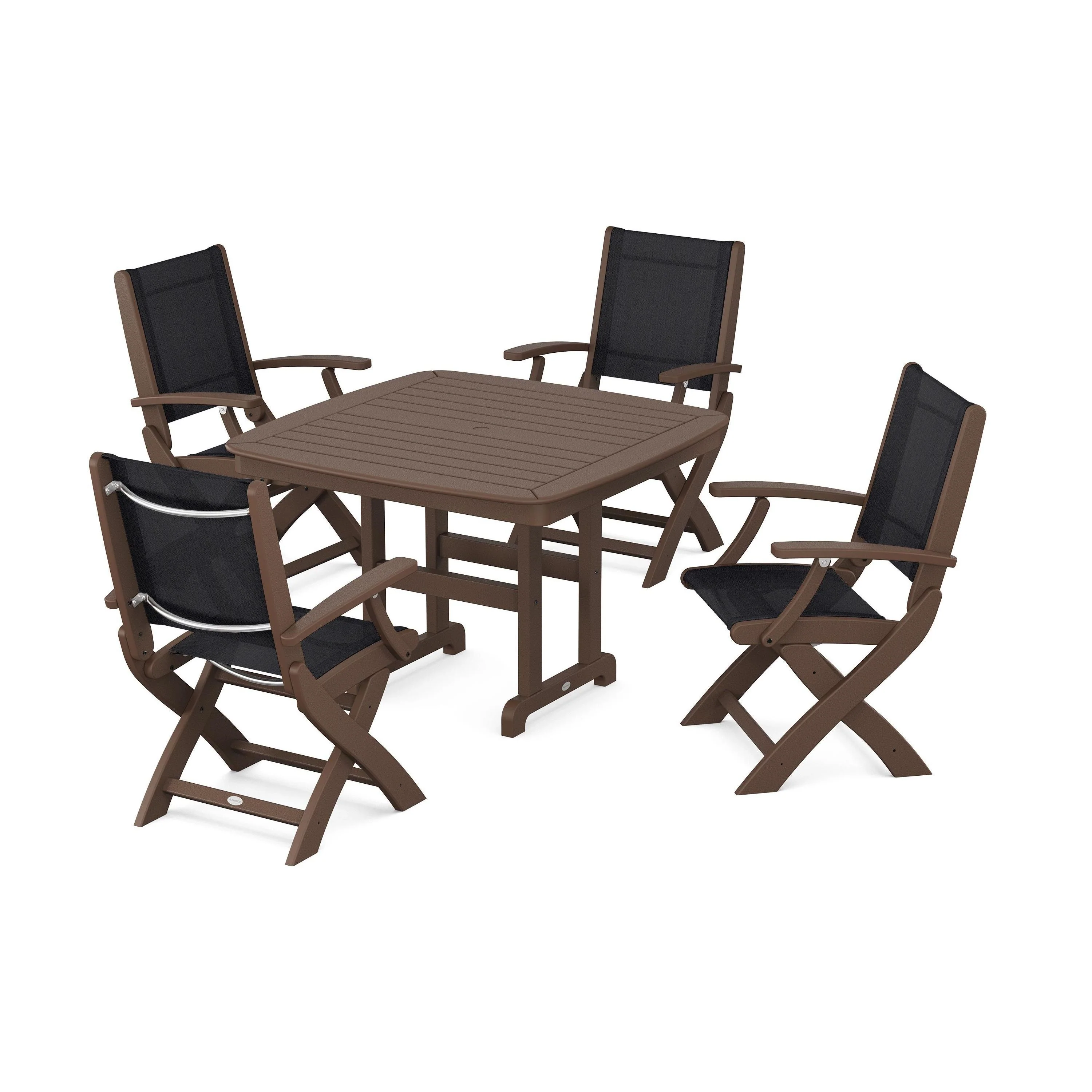 Coastal Folding Chair 5-Piece Dining Set - Image 15