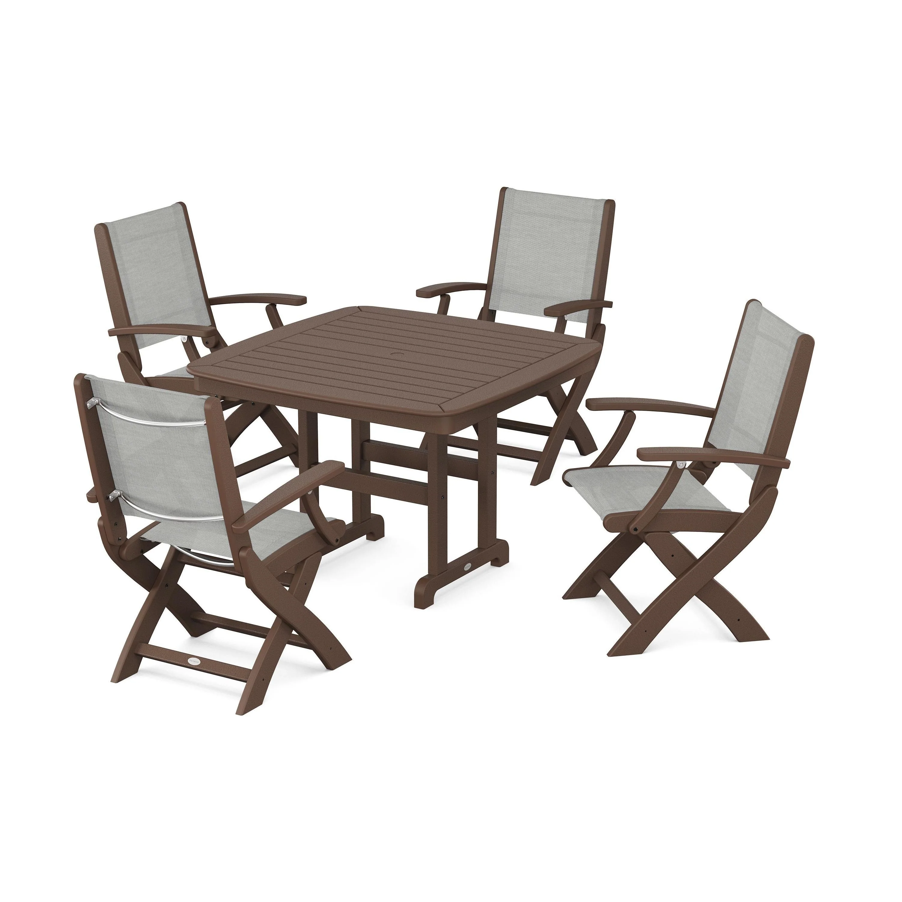 Coastal Folding Chair 5-Piece Dining Set - Image 23