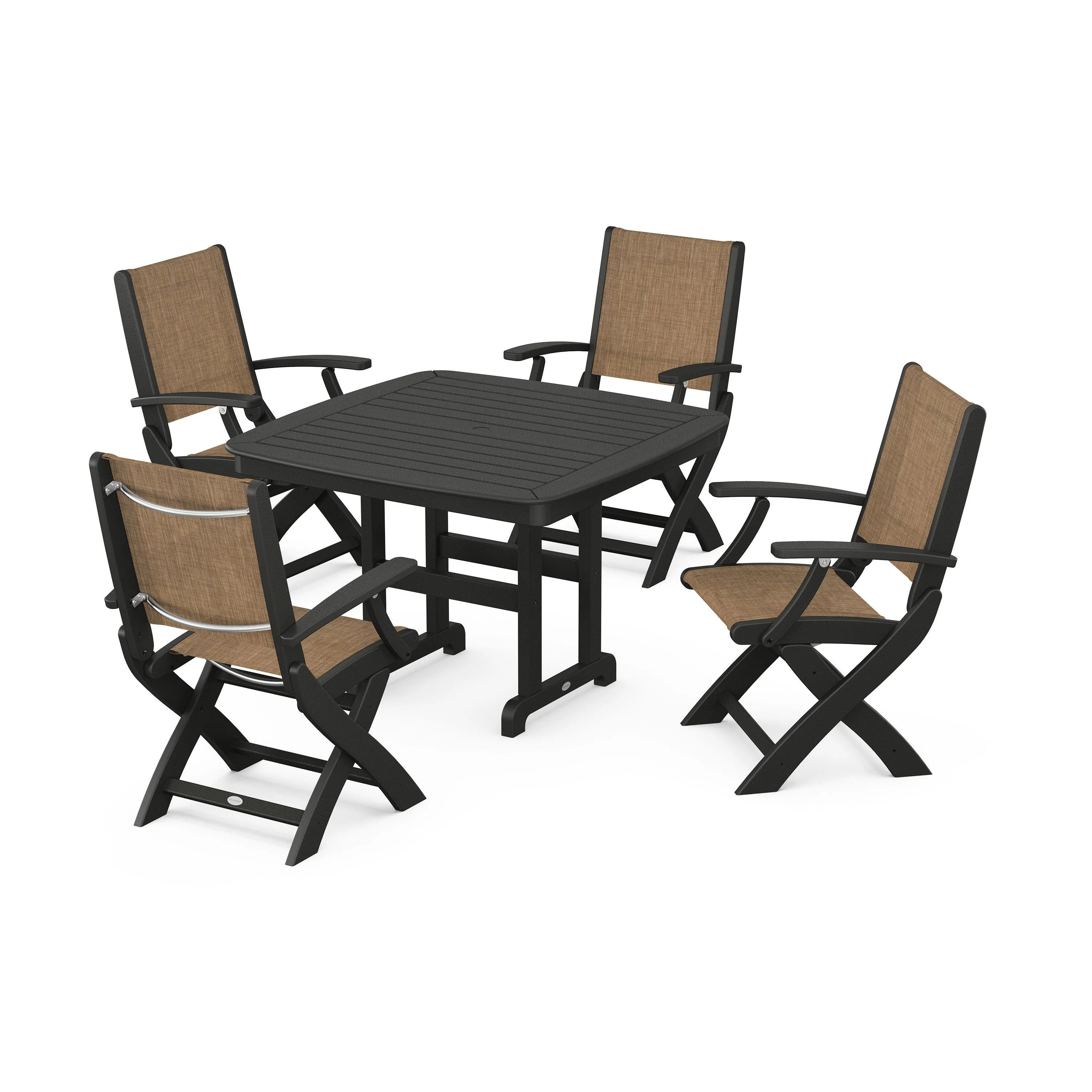 Coastal Folding Chair 5-Piece Dining Set - Image 27