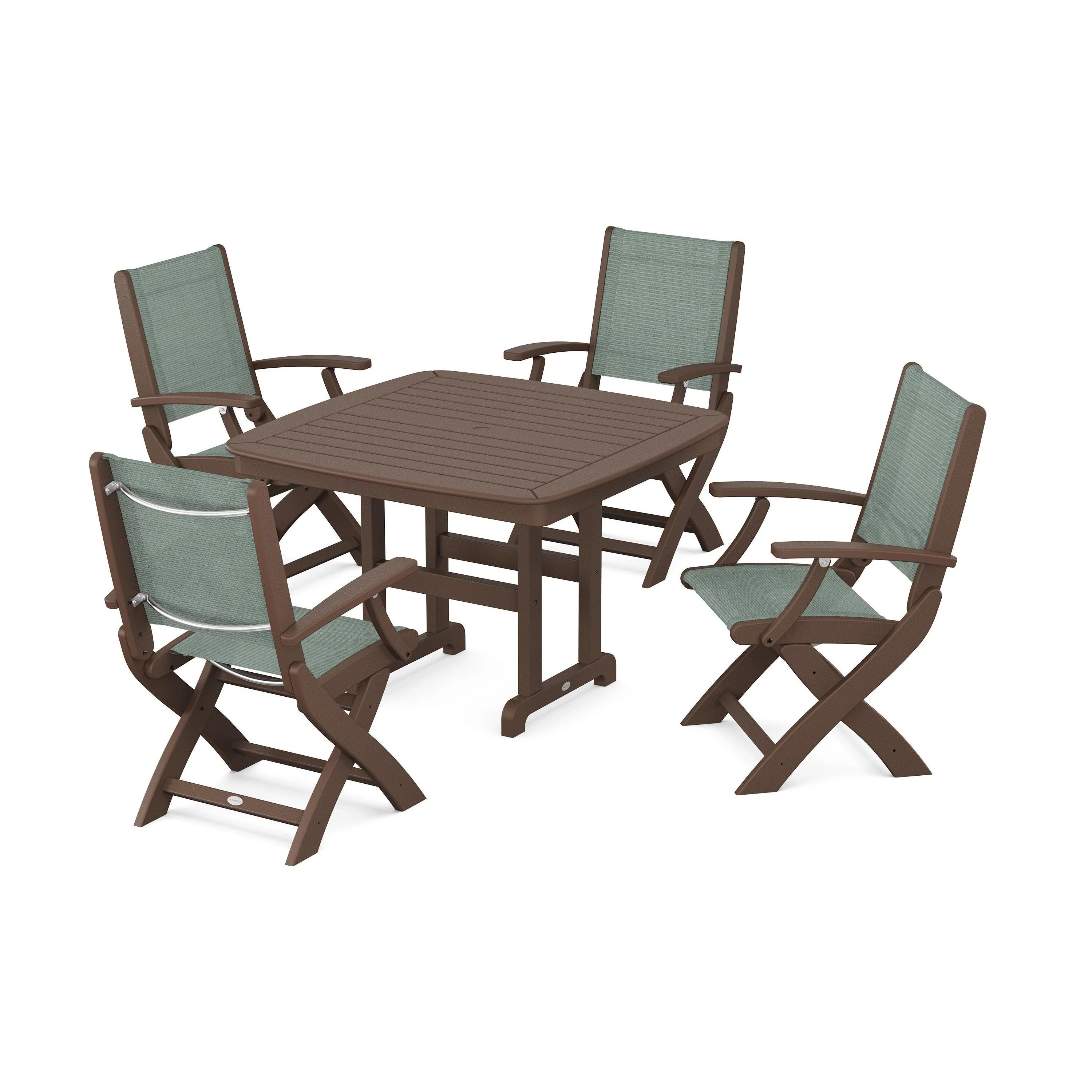 Coastal Folding Chair 5-Piece Dining Set - Image 46