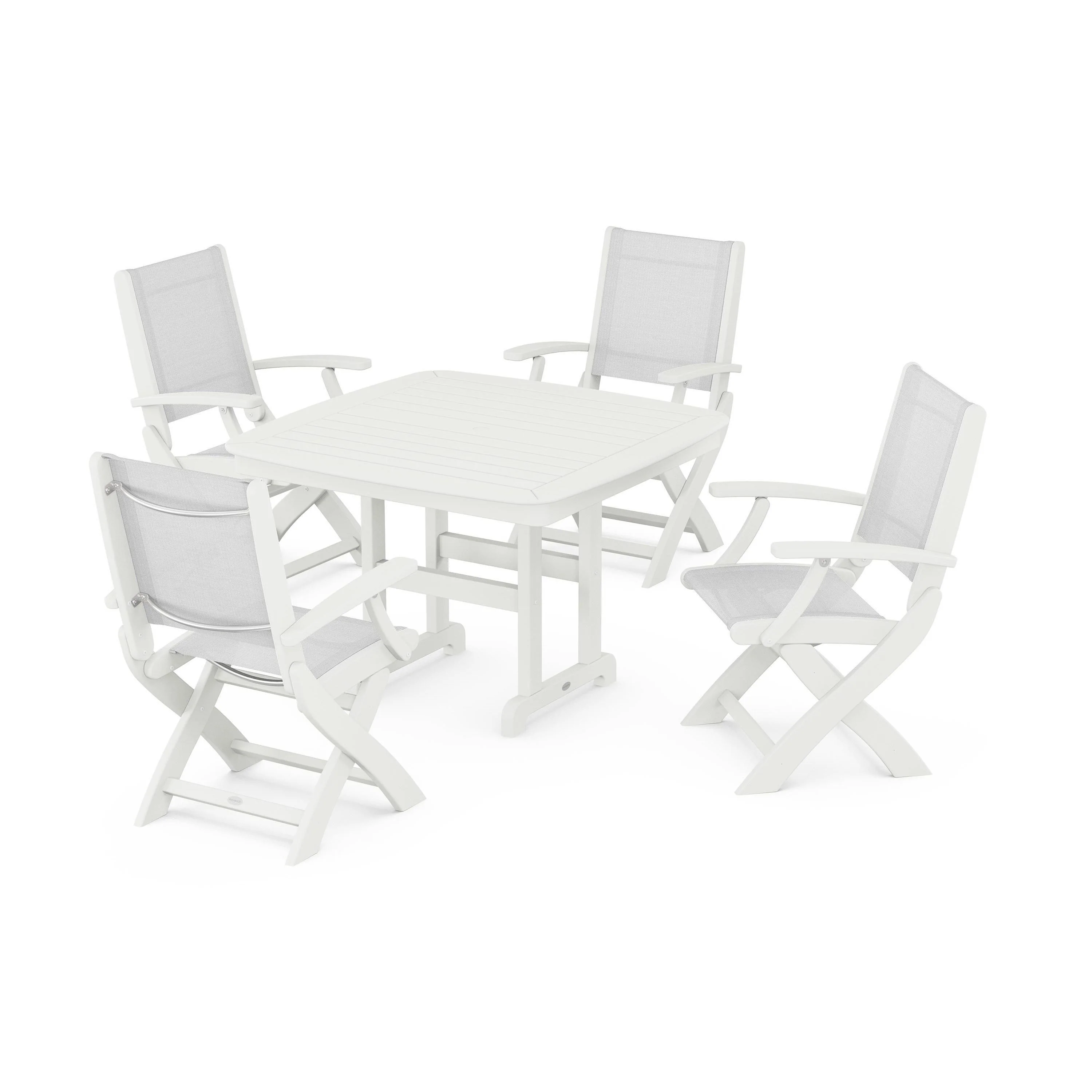 Coastal Folding Chair 5-Piece Dining Set - Image 47