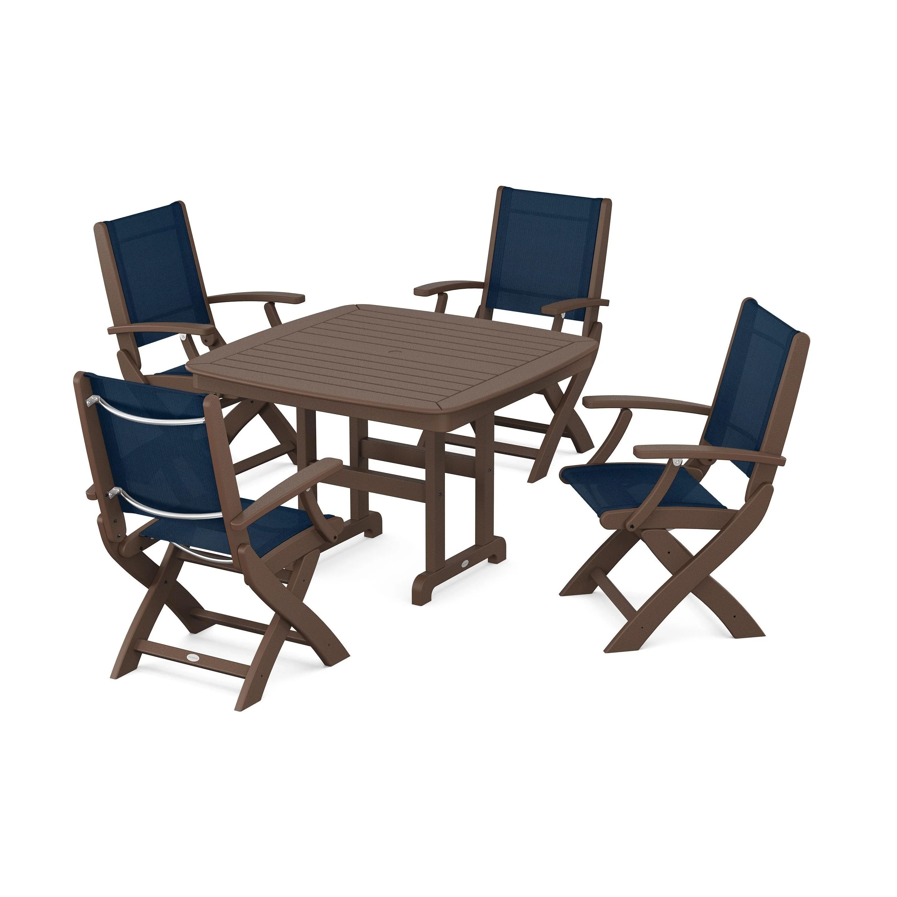 Coastal Folding Chair 5-Piece Dining Set - Image 50