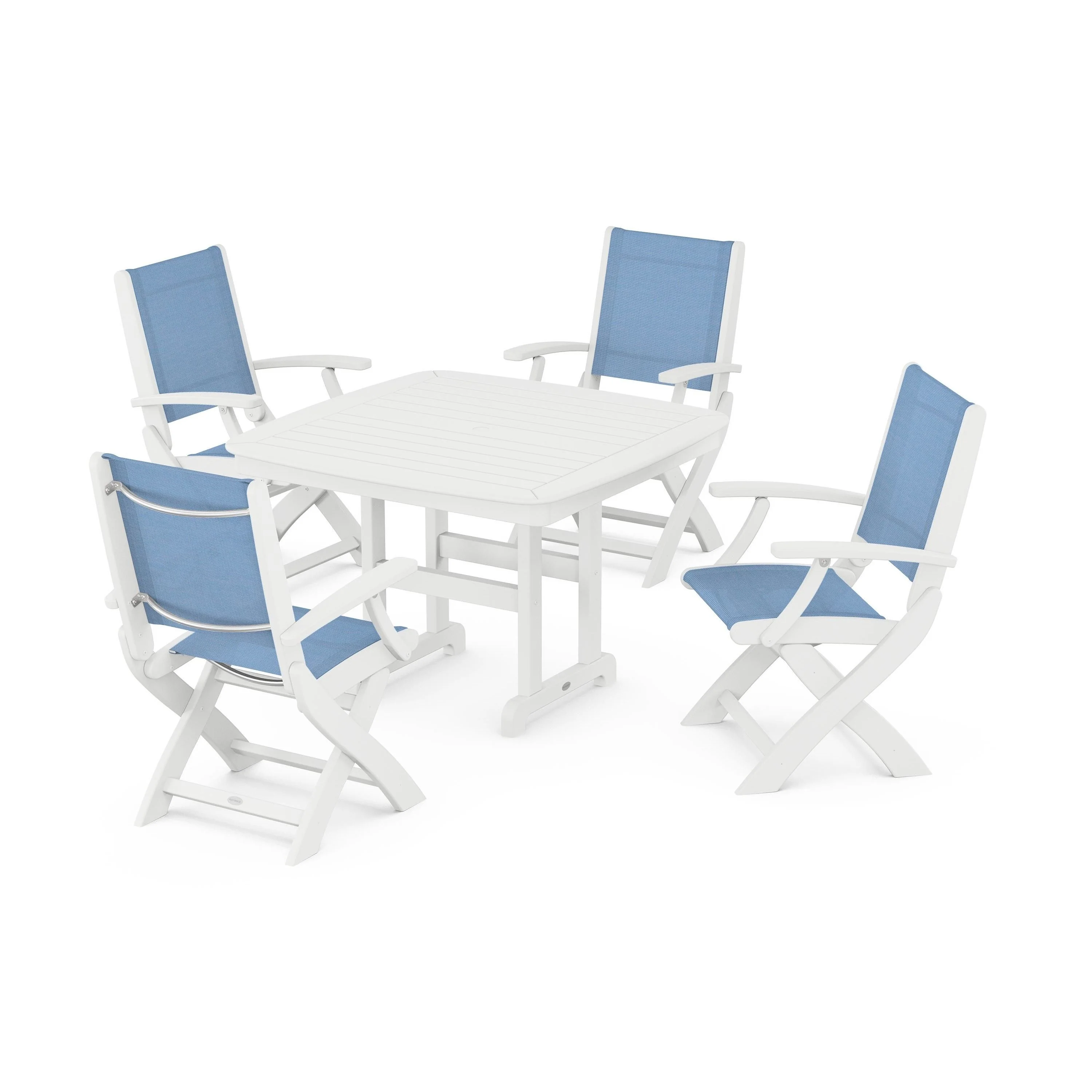 Coastal Folding Chair 5-Piece Dining Set - Image 51