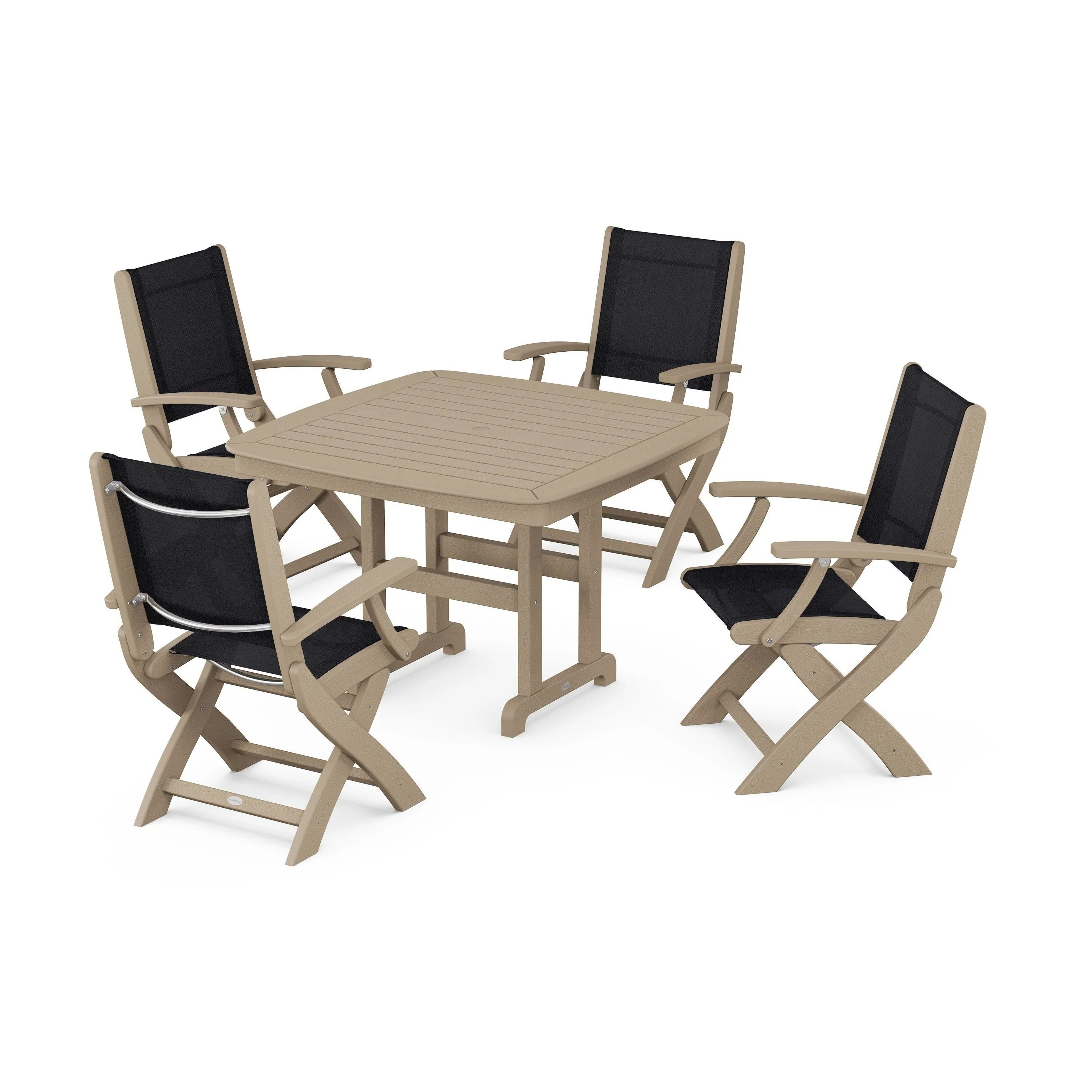 Coastal Folding Chair 5-Piece Dining Set - Image 52