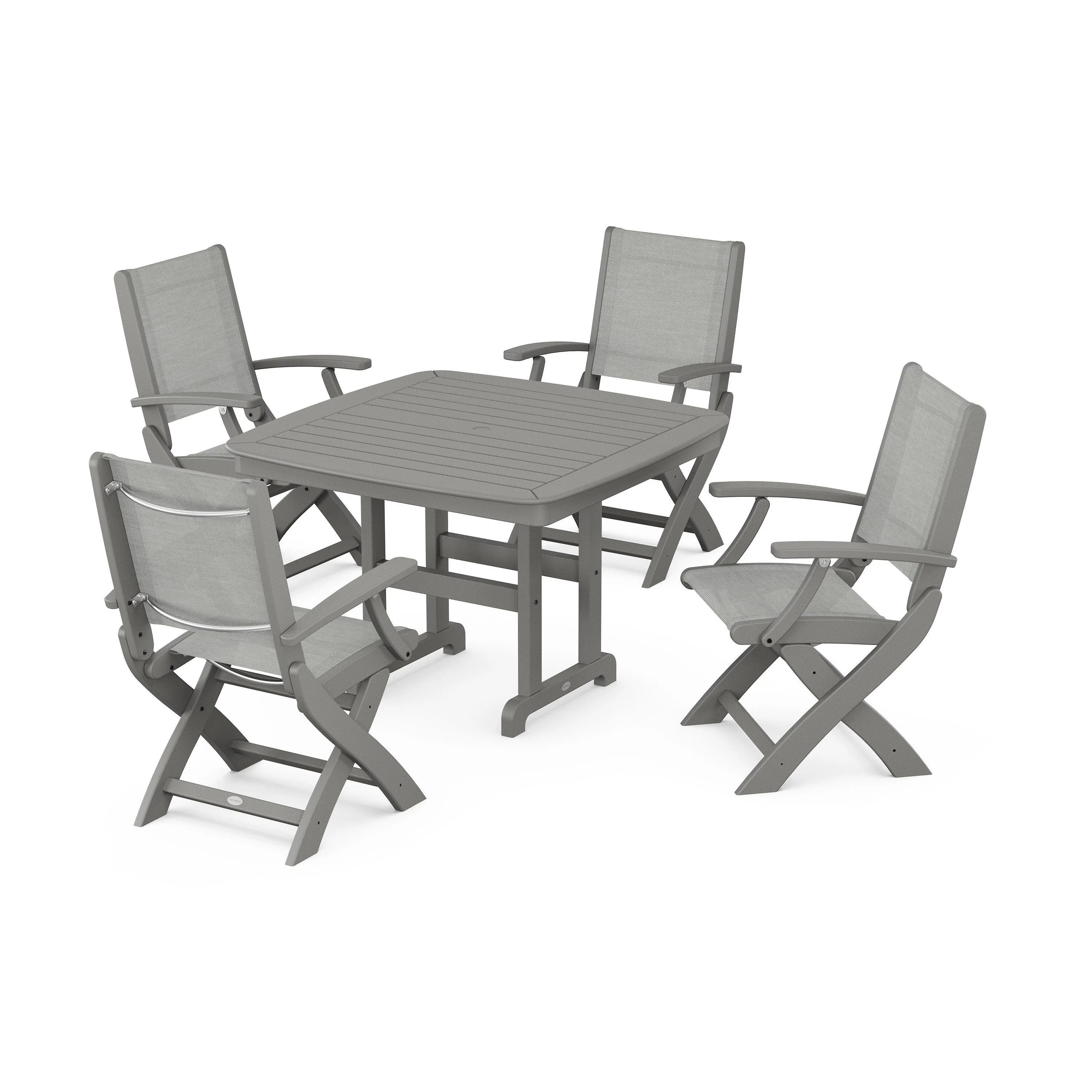Coastal Folding Chair 5-Piece Dining Set - Image 53
