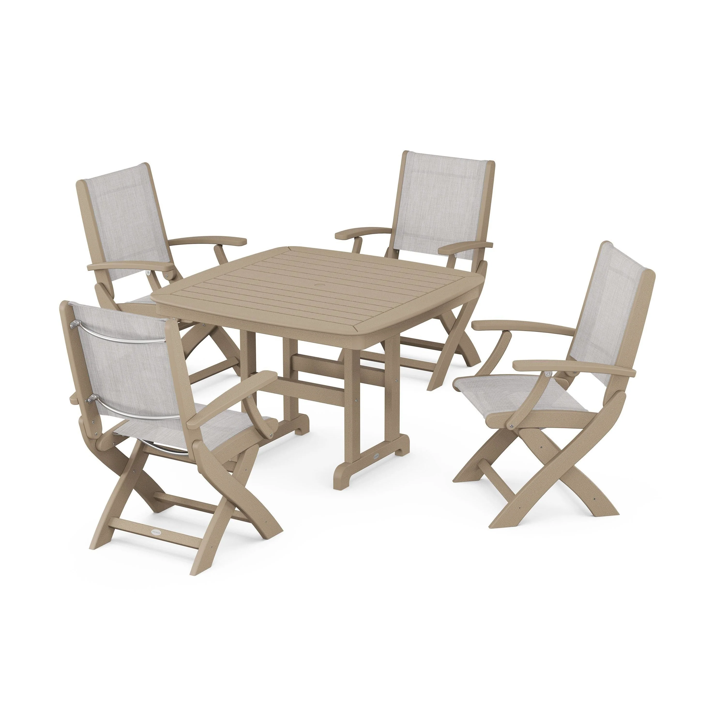 Coastal Folding Chair 5-Piece Dining Set - Image 54