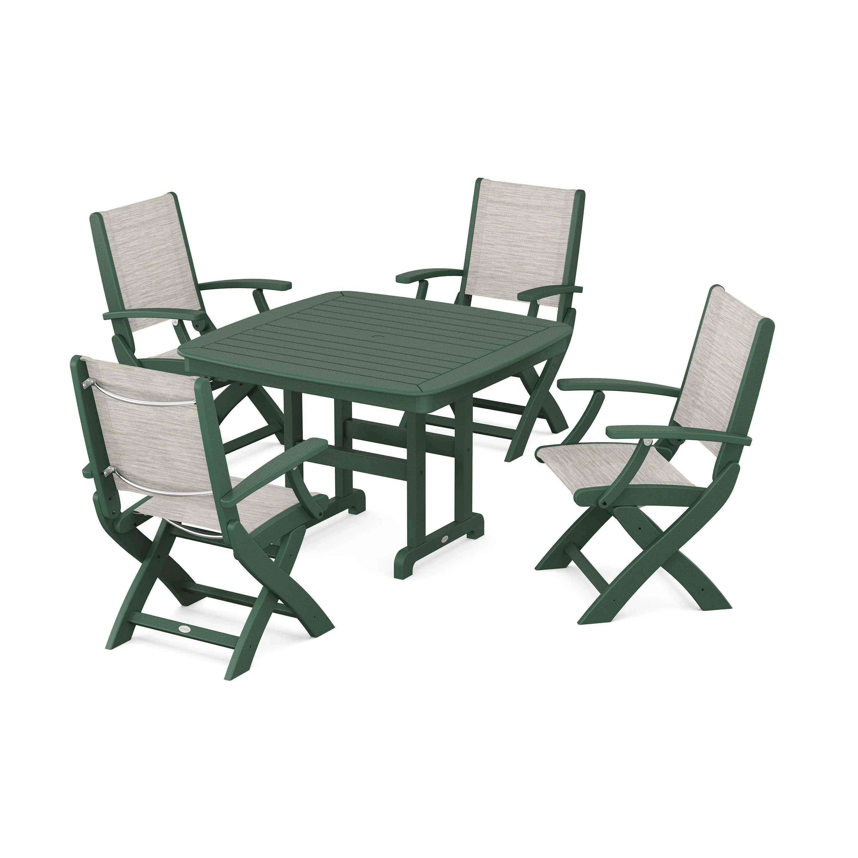 Coastal Folding Chair 5-Piece Dining Set - Image 56