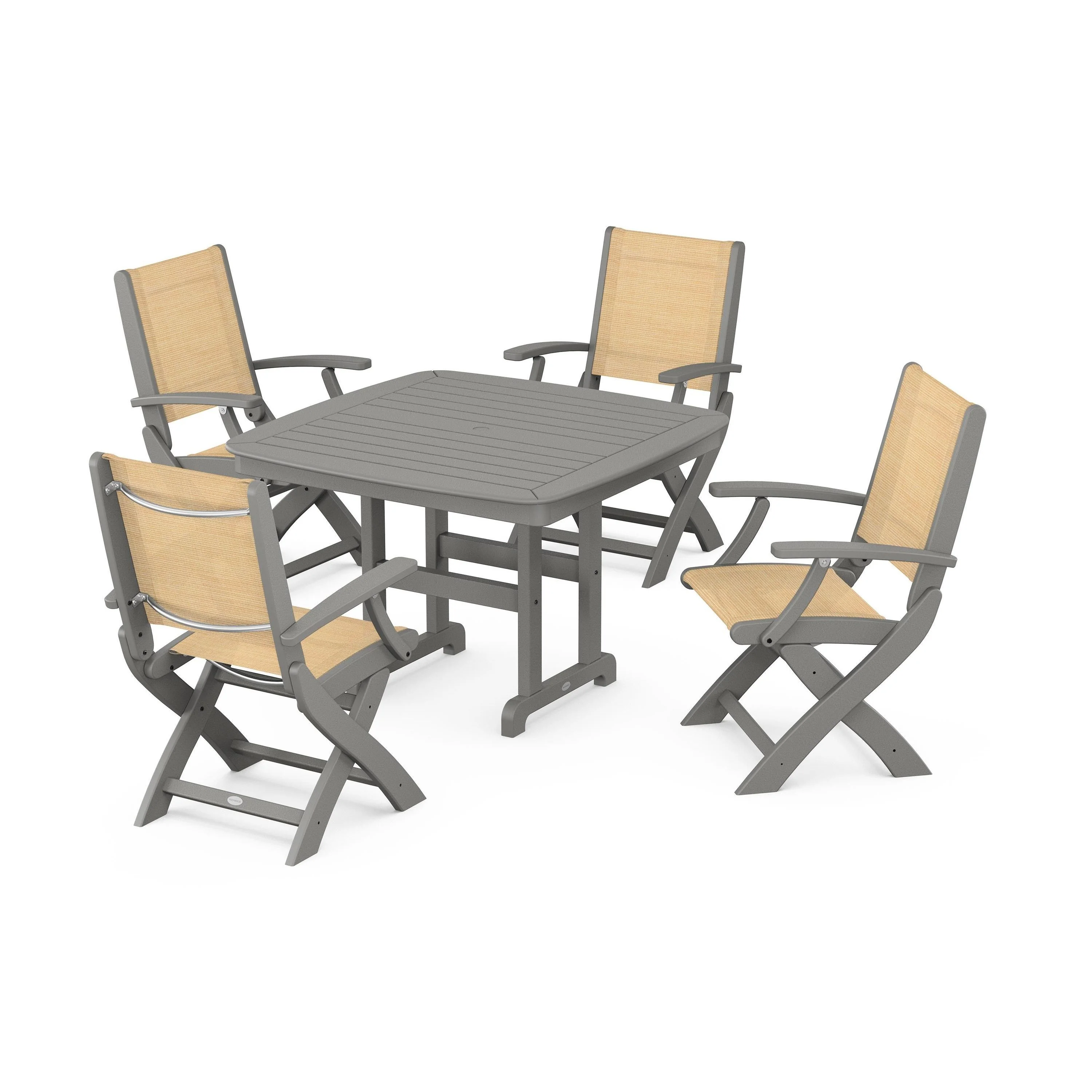 Coastal Folding Chair 5-Piece Dining Set - Image 57