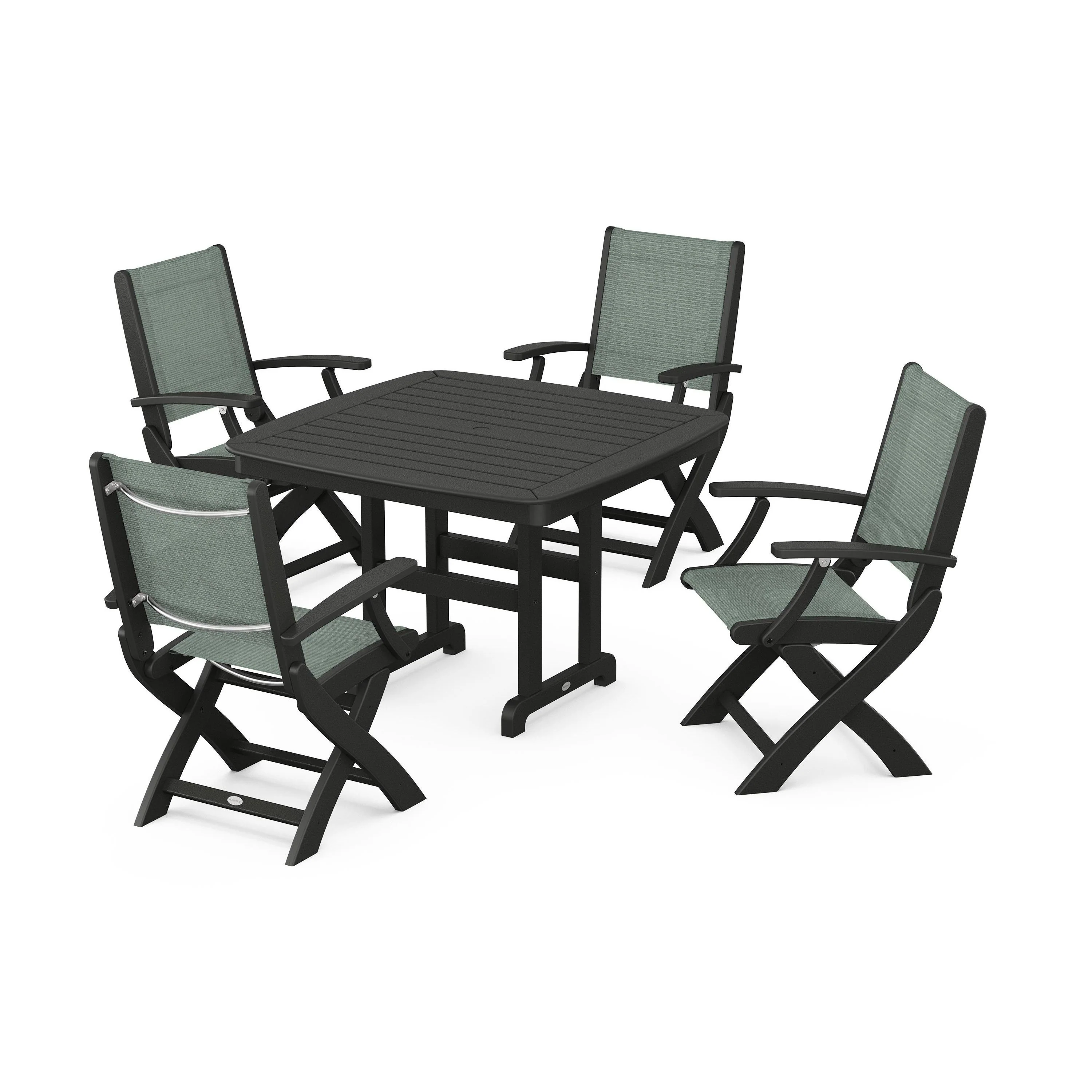 Coastal Folding Chair 5-Piece Dining Set - Image 59