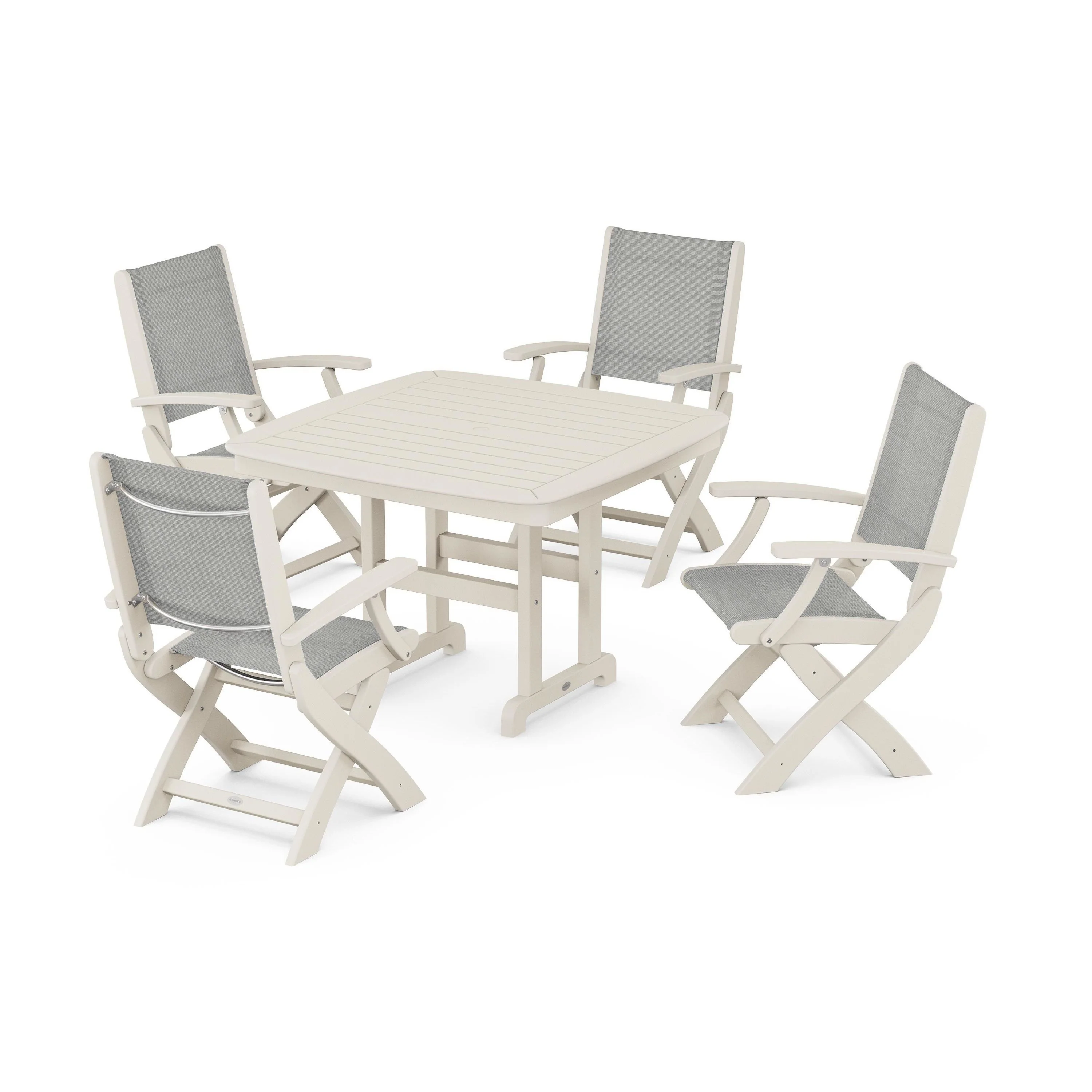 Coastal Folding Chair 5-Piece Dining Set - Image 61