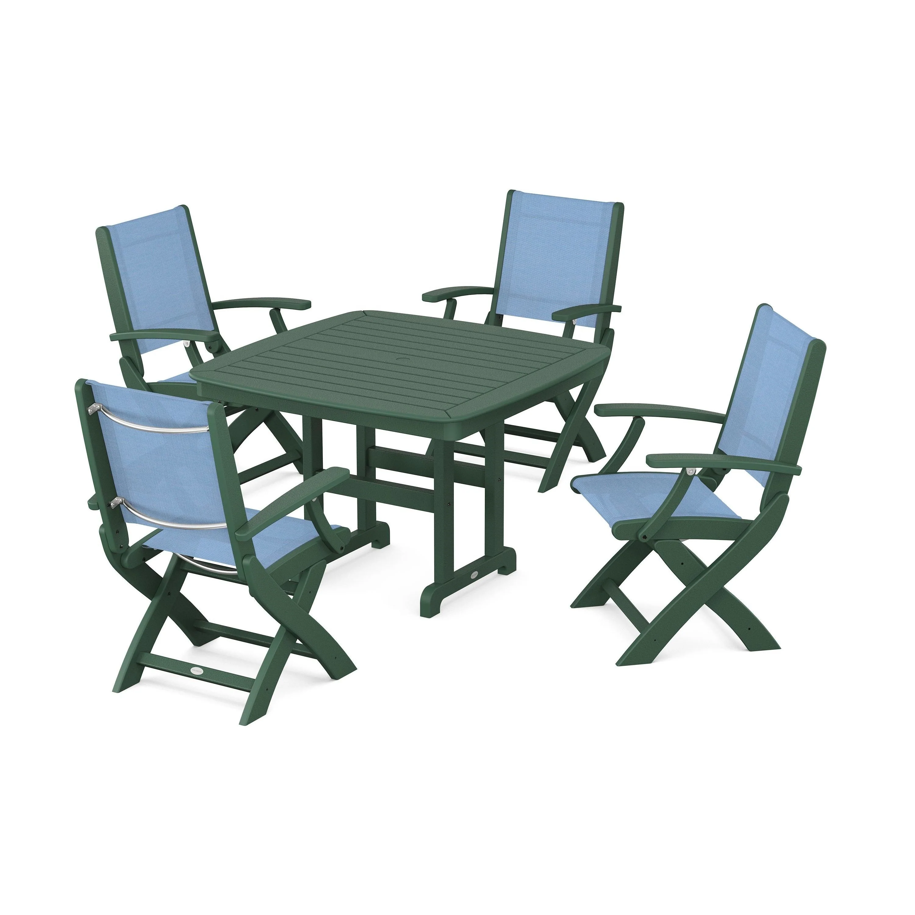 Coastal Folding Chair 5-Piece Dining Set - Image 62