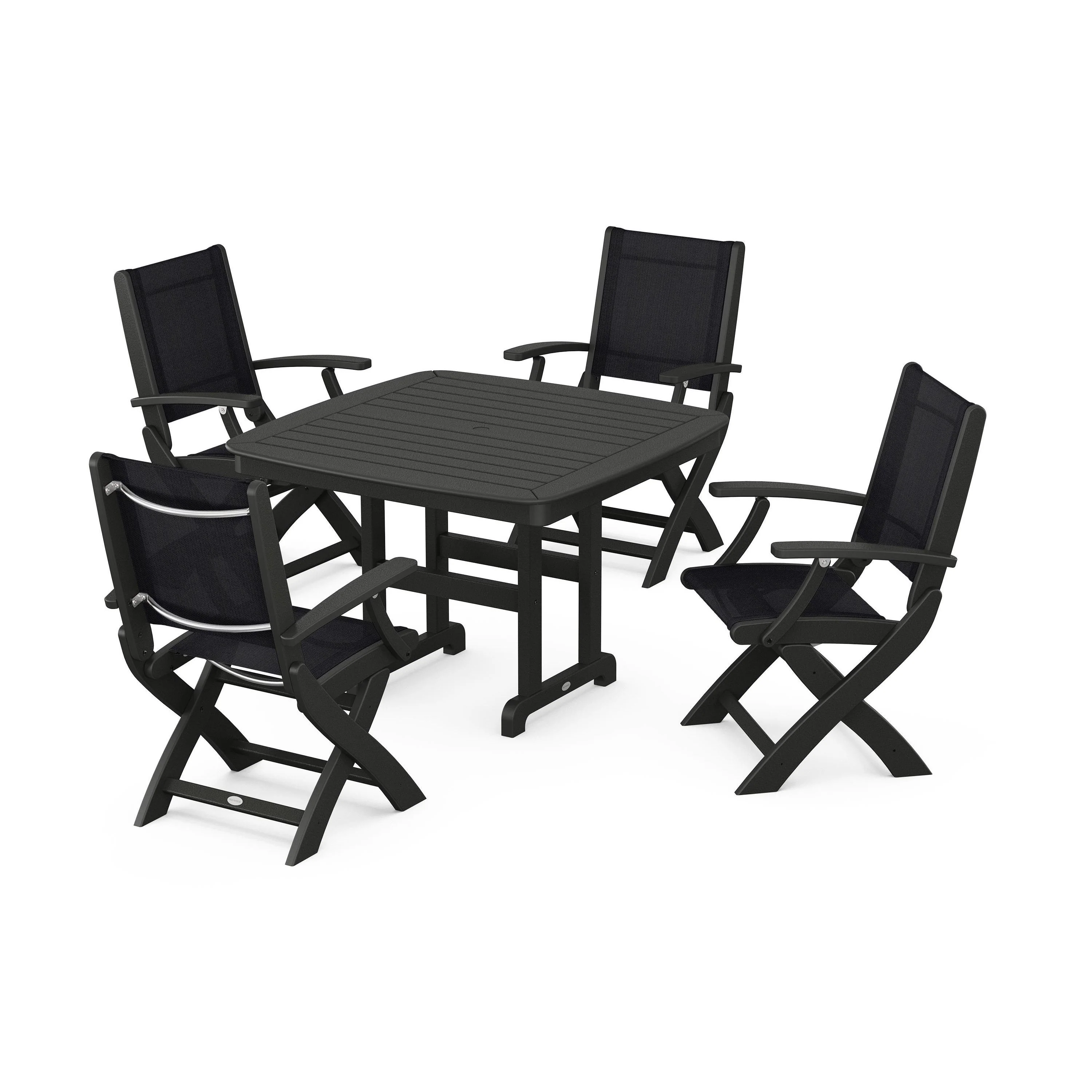 Coastal Folding Chair 5-Piece Dining Set - Image 63