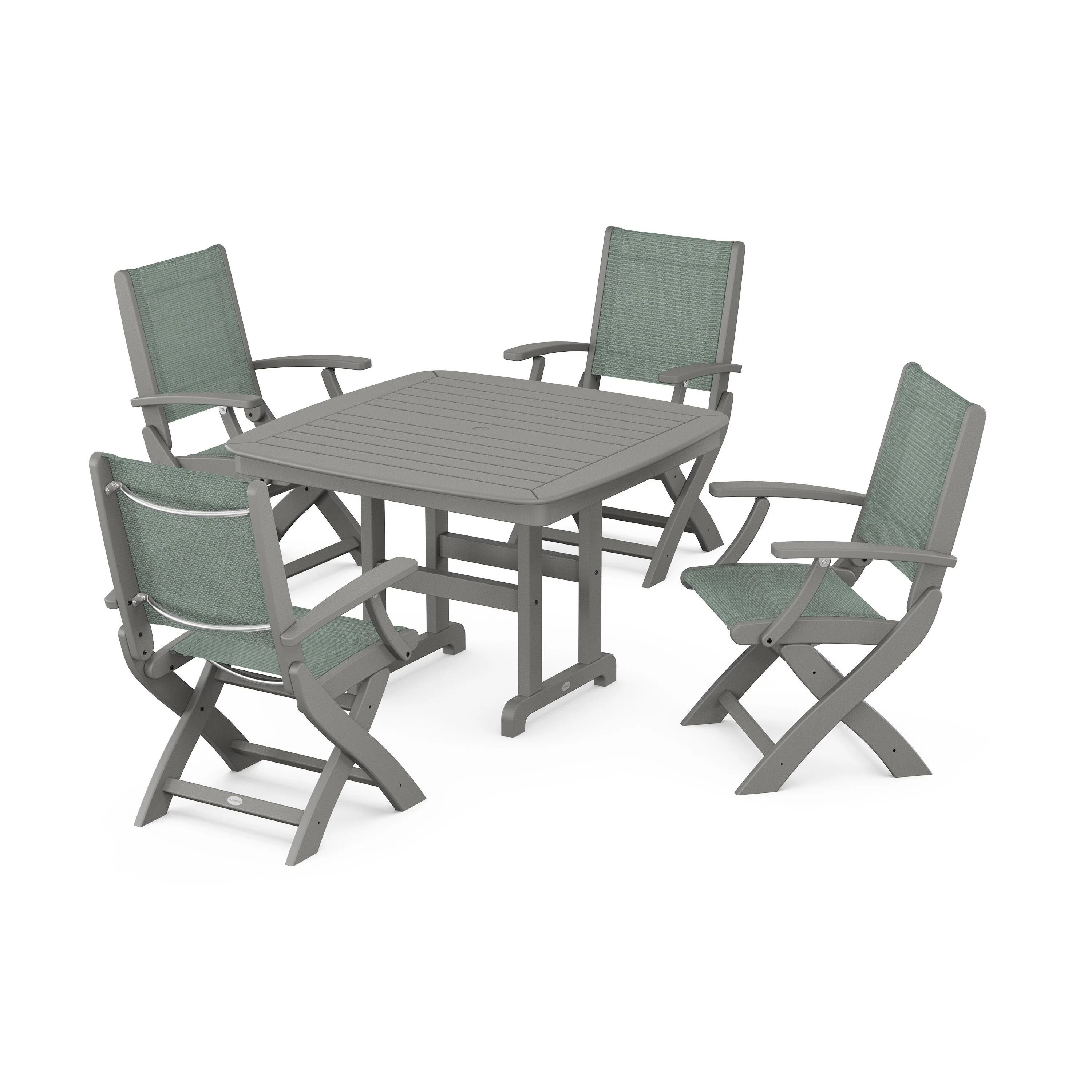 Coastal Folding Chair 5-Piece Dining Set - Image 65