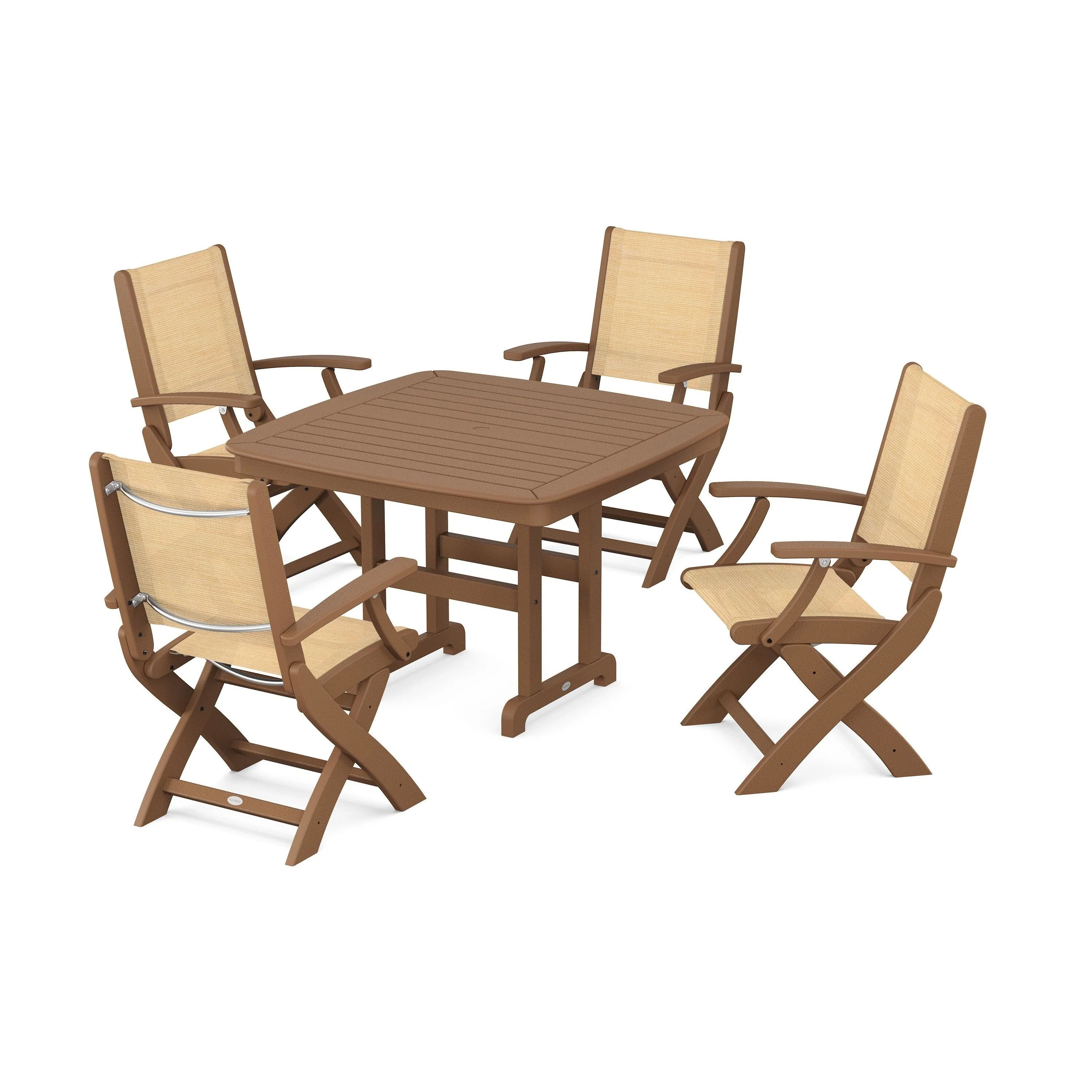 Coastal Folding Chair 5-Piece Dining Set - Image 66