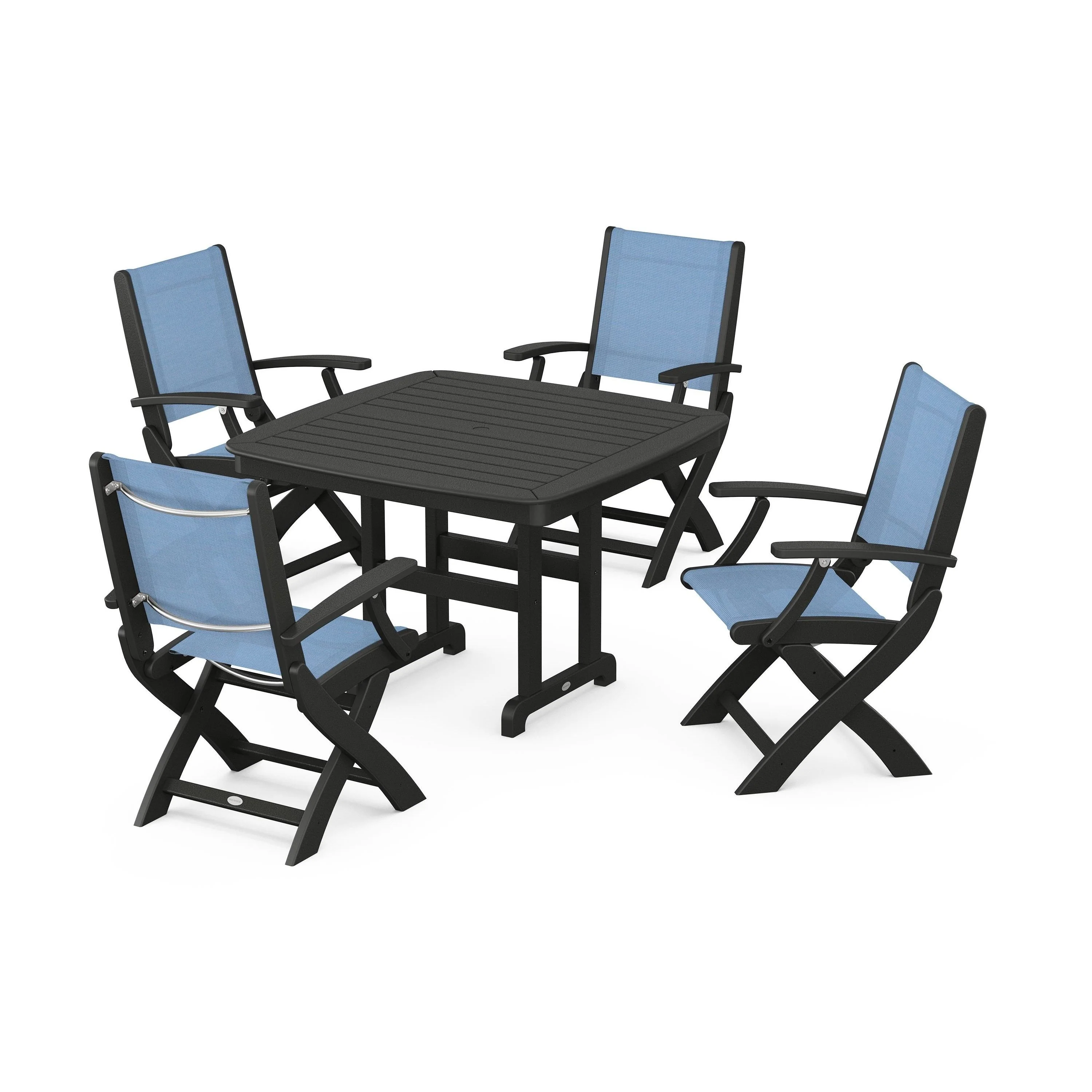Coastal Folding Chair 5-Piece Dining Set - Image 67