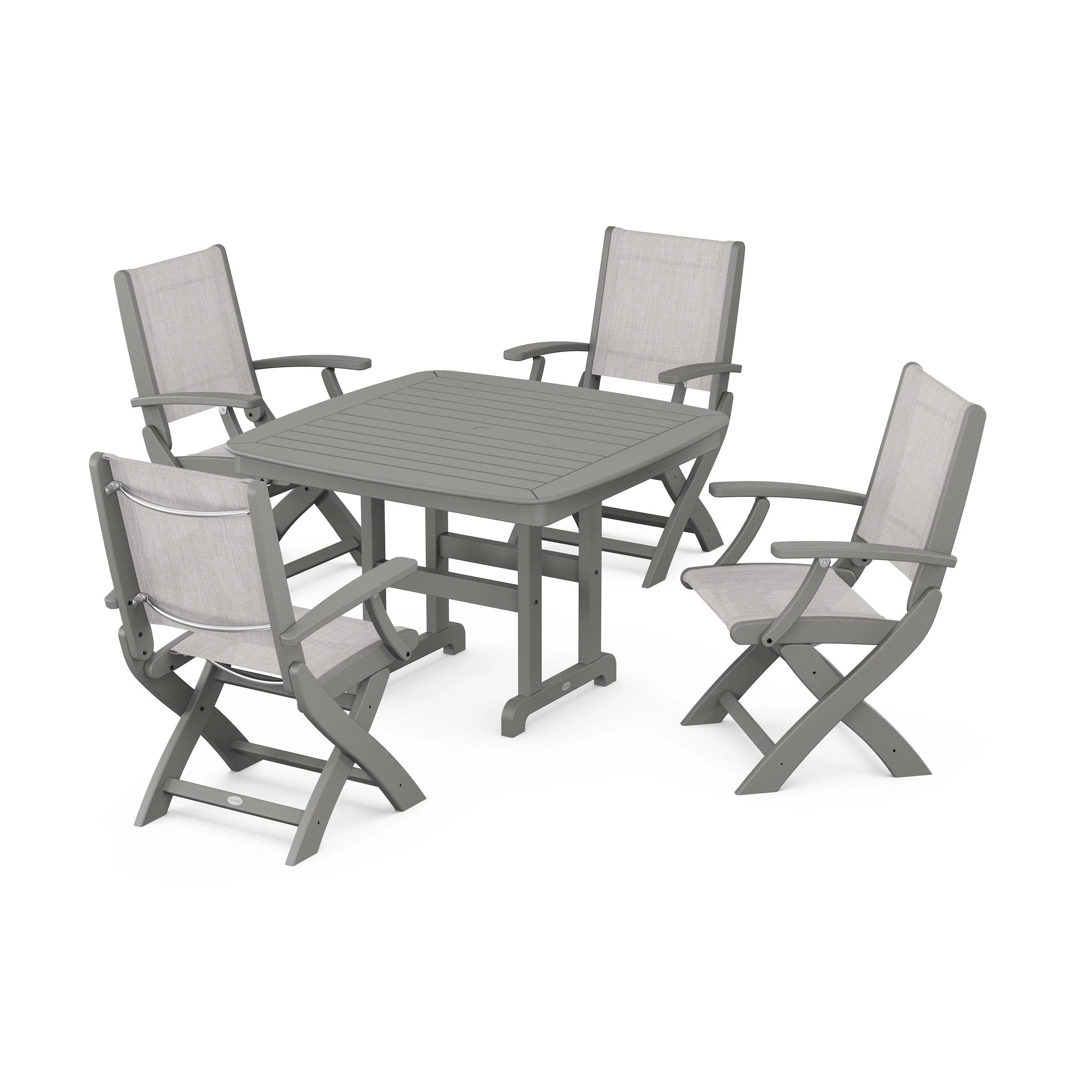 Coastal Folding Chair 5-Piece Dining Set - Image 70
