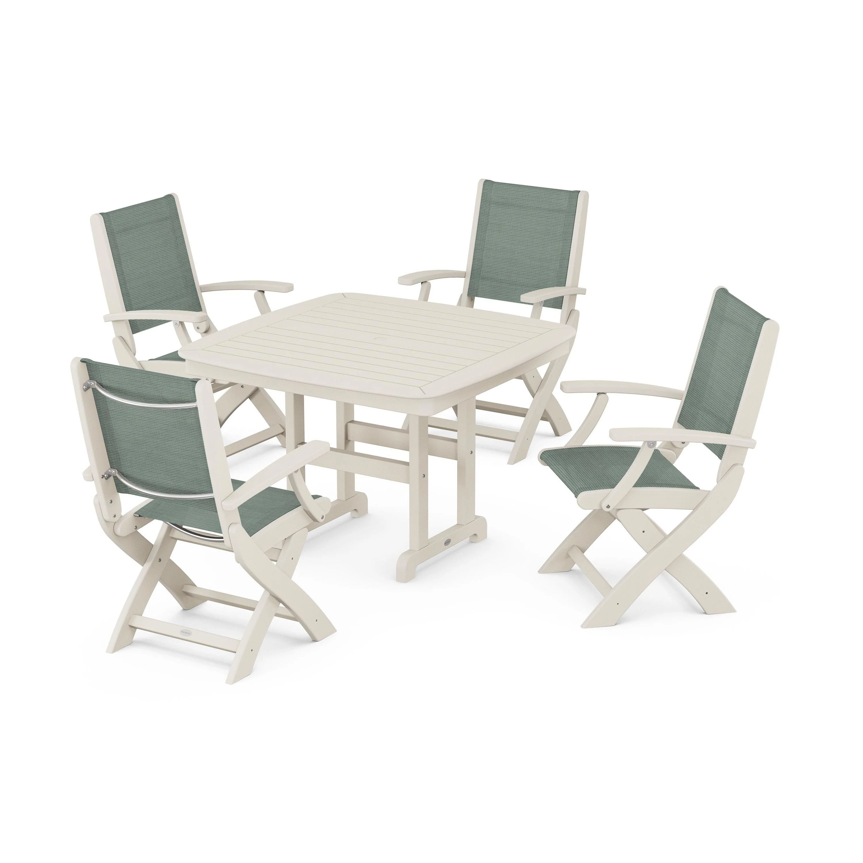 Coastal Folding Chair 5-Piece Dining Set - Image 72