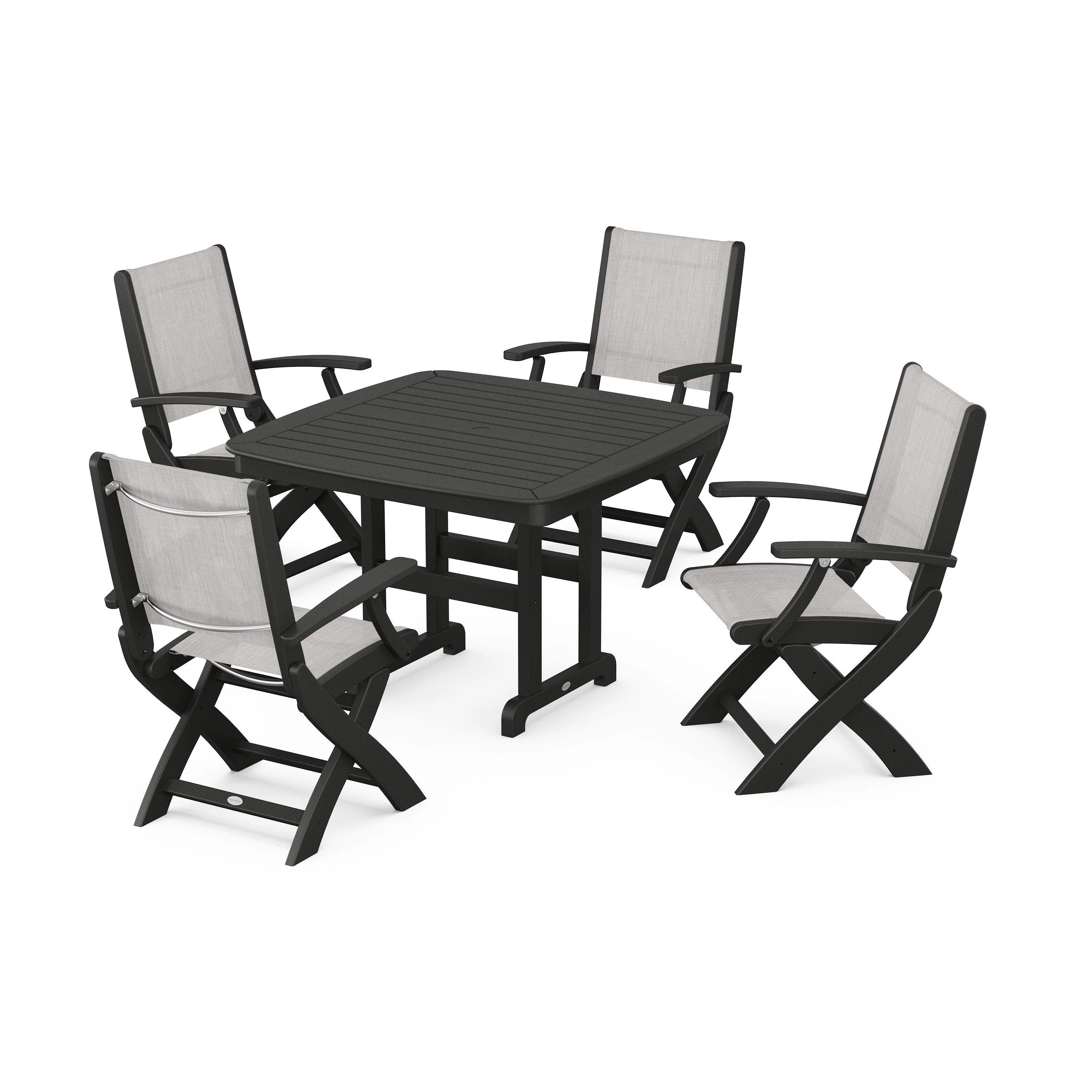 Coastal Folding Chair 5-Piece Dining Set - Image 77