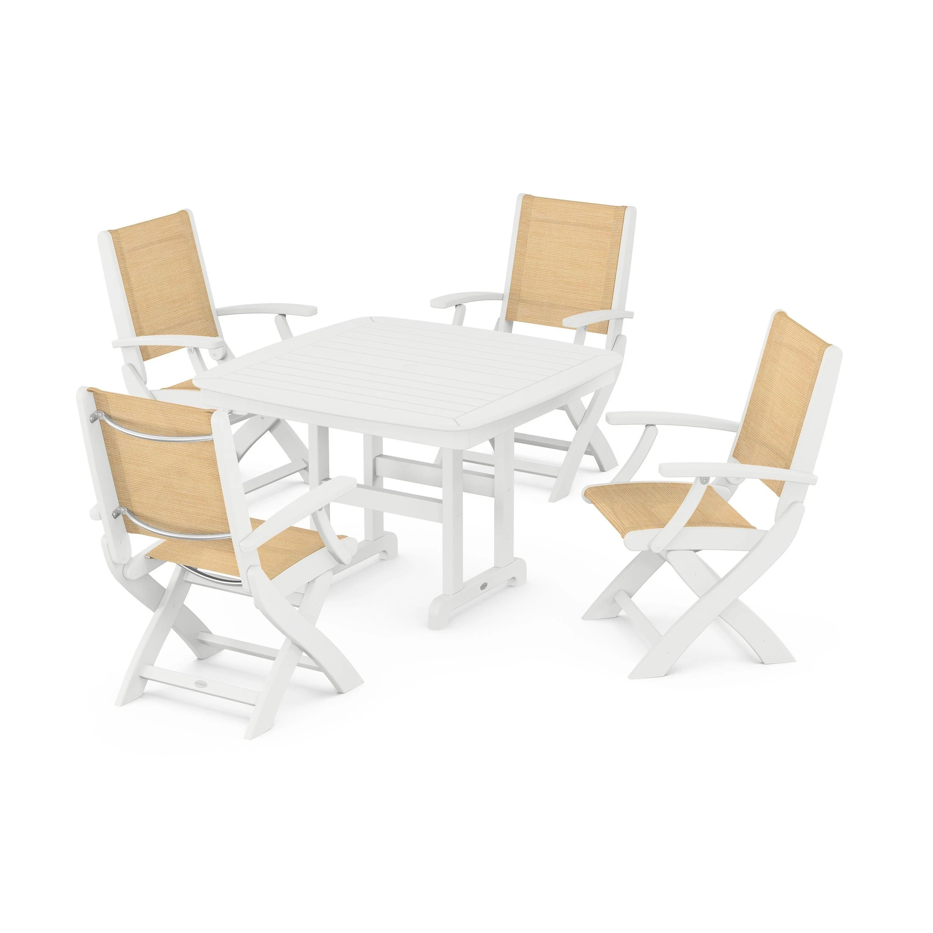 Coastal Folding Chair 5-Piece Dining Set - Image 80
