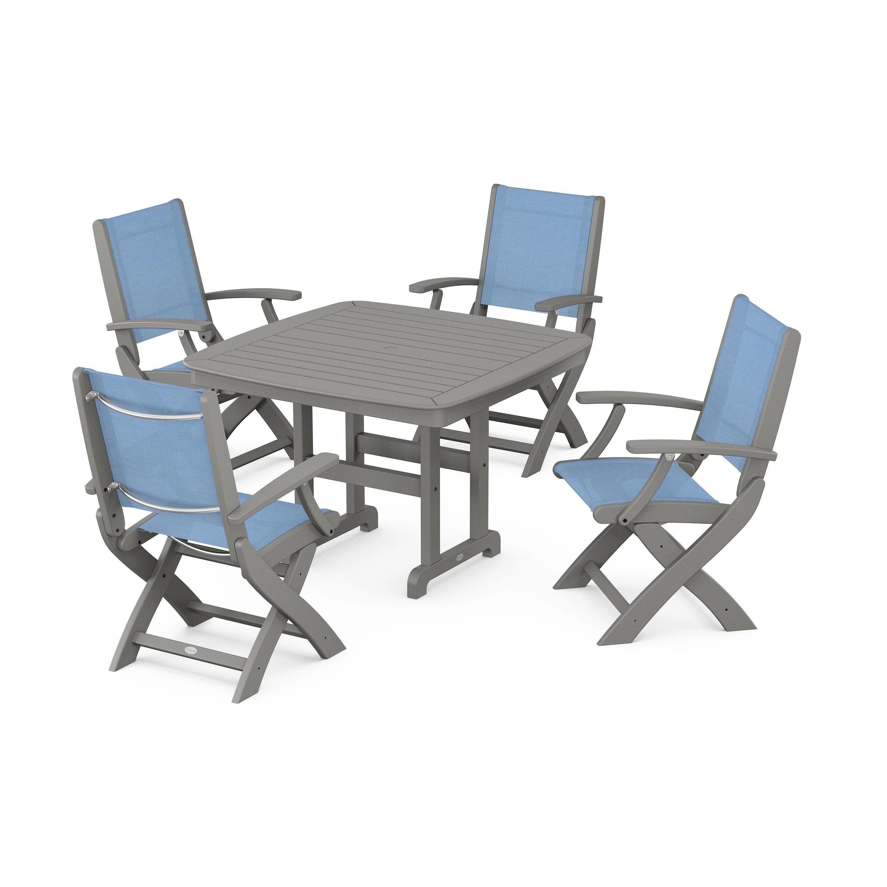 Coastal Folding Chair 5-Piece Dining Set - Image 82