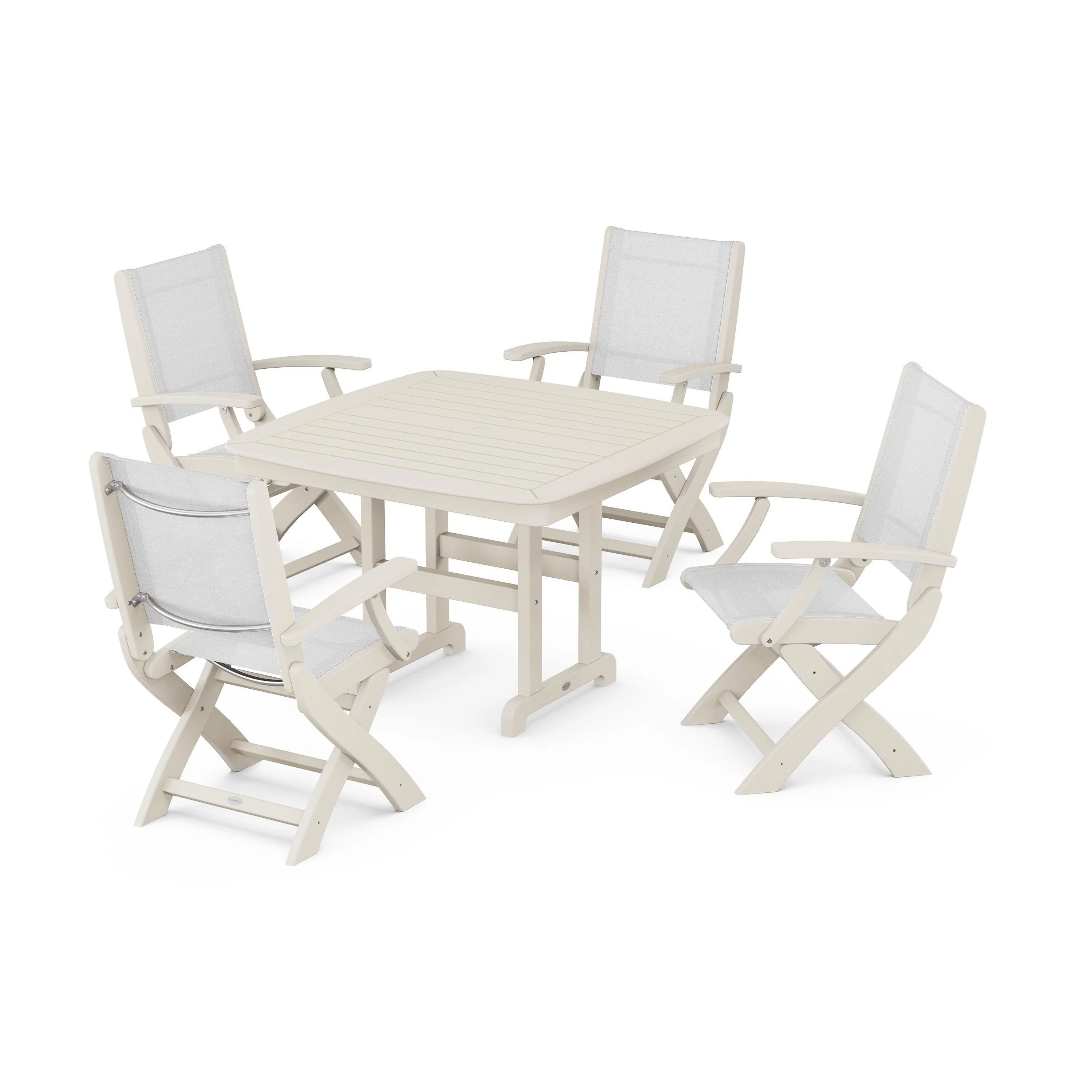 Coastal Folding Chair 5-Piece Dining Set - Image 85