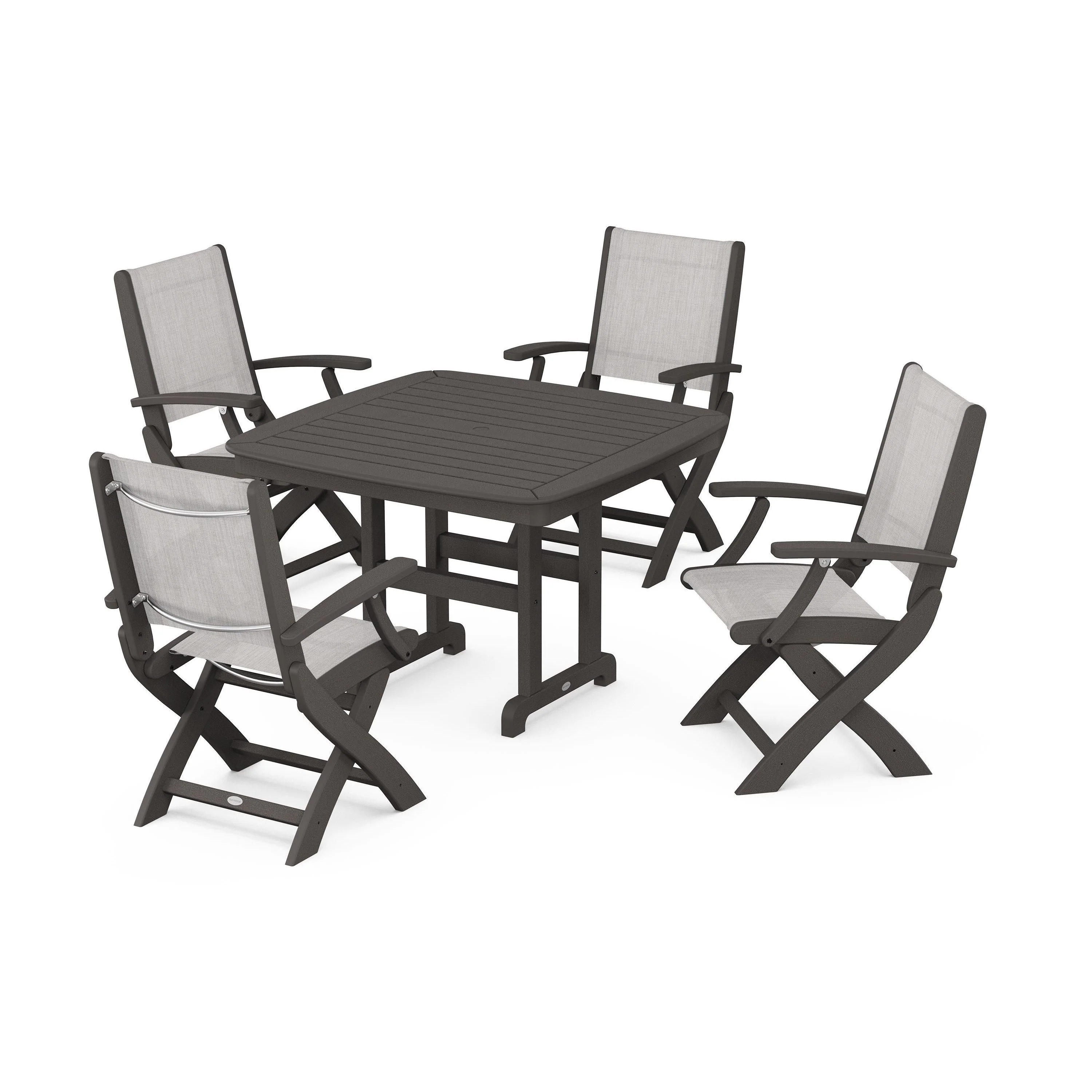 Coastal Folding Chair 5-Piece Dining Set - Image 87