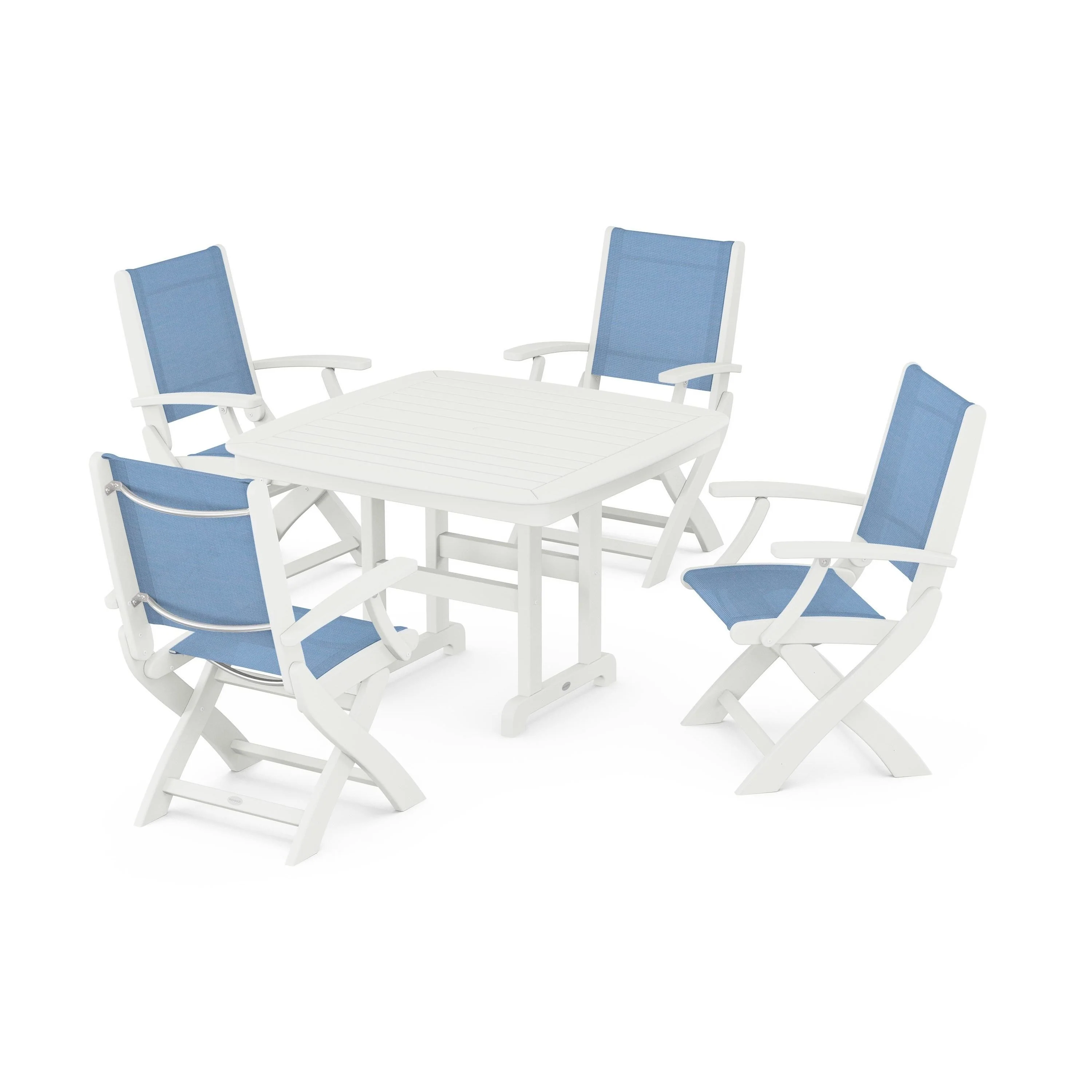Coastal Folding Chair 5-Piece Dining Set - Image 90
