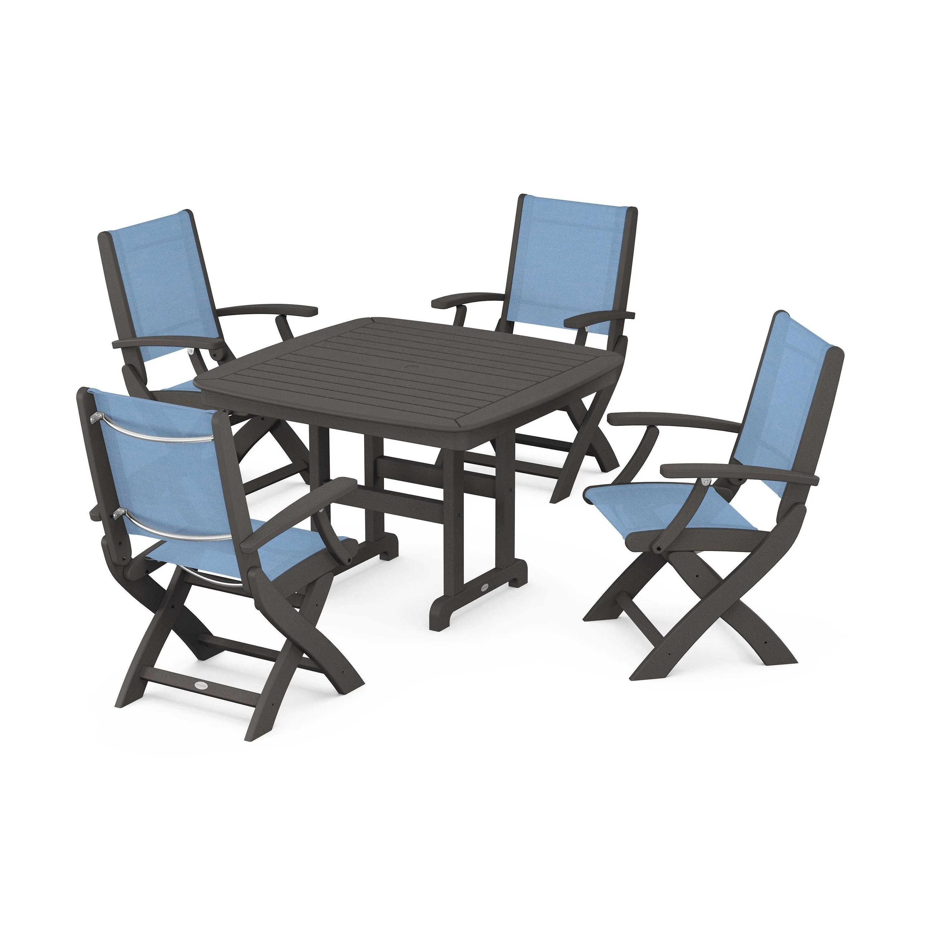 Coastal Folding Chair 5-Piece Dining Set - Image 92