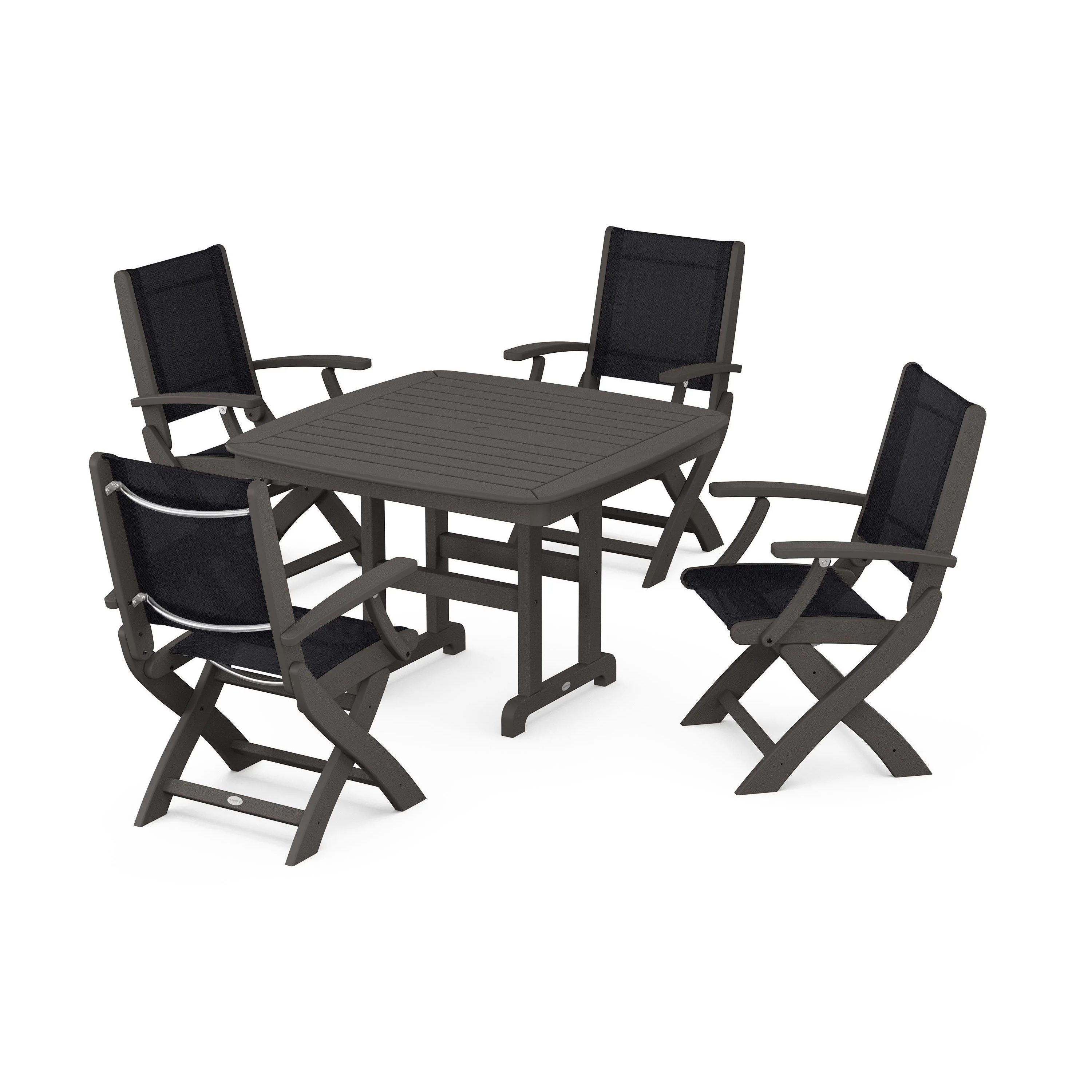 Coastal Folding Chair 5-Piece Dining Set - Image 93